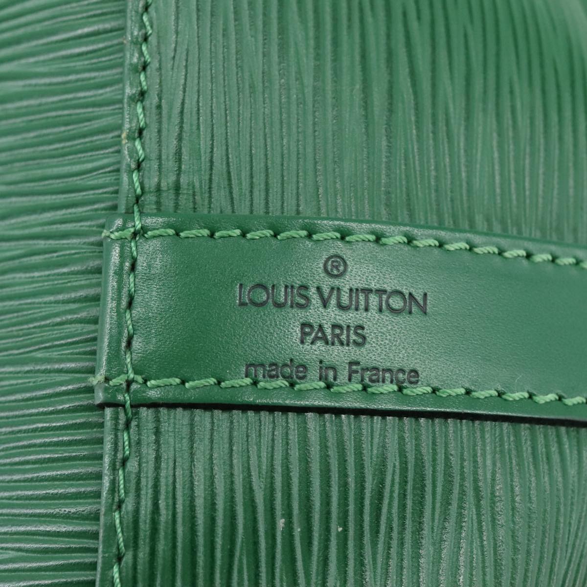 Louis Vuitton Noé Green Leather Shoulder Bag
