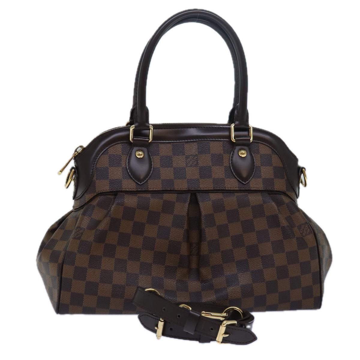 Louis Vuitton Trevi Brown Canvas Handbag