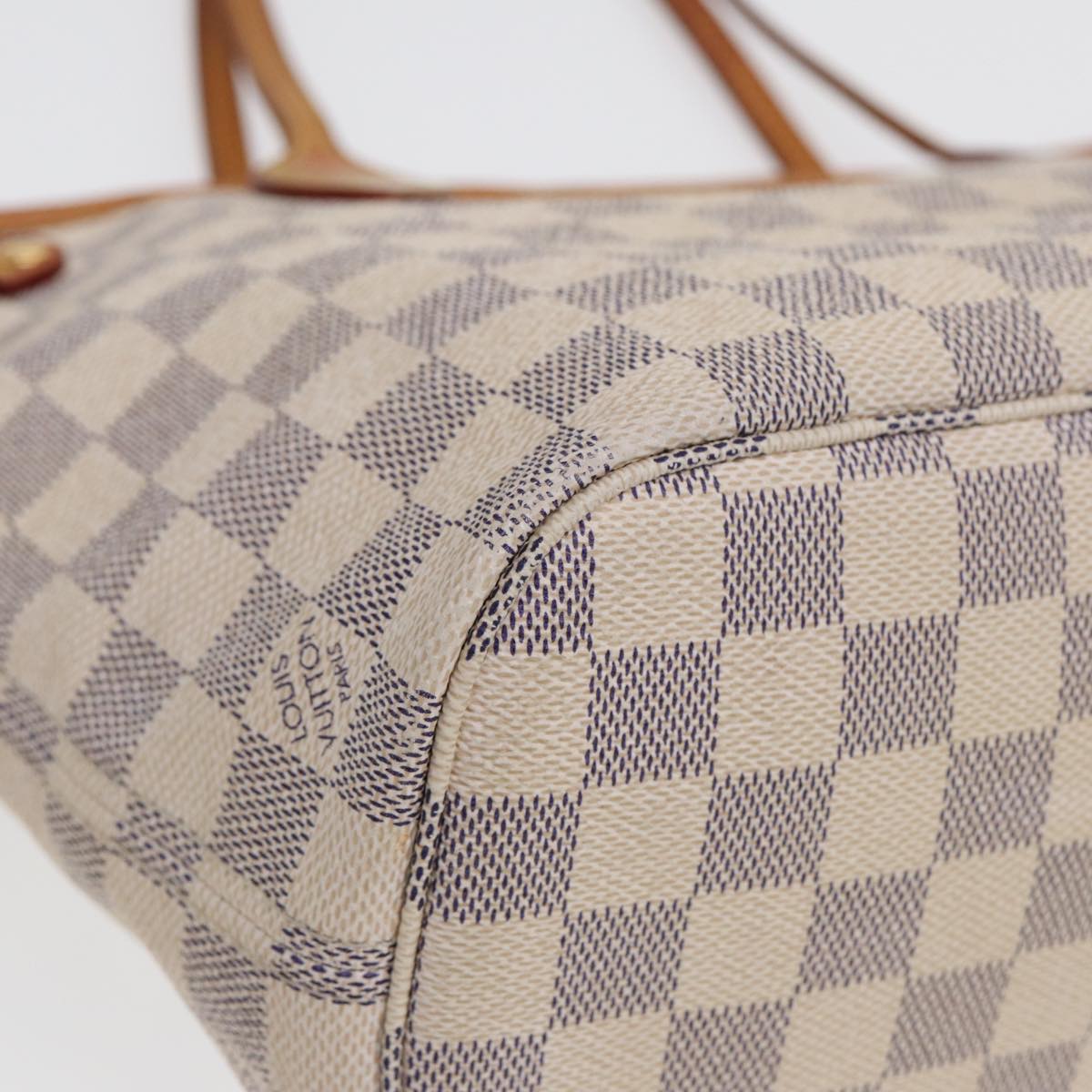 Louis Vuitton Neverfull Pm White Canvas Tote Bag