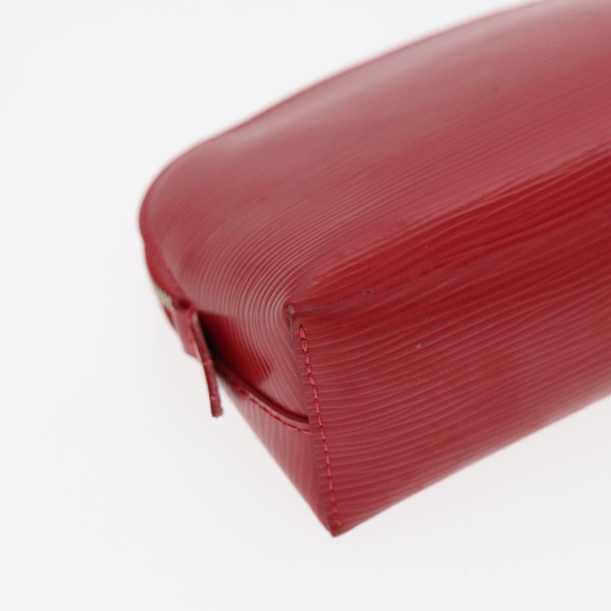 Louis Vuitton Cosmetic Pouch Red Leather Clutch Bag