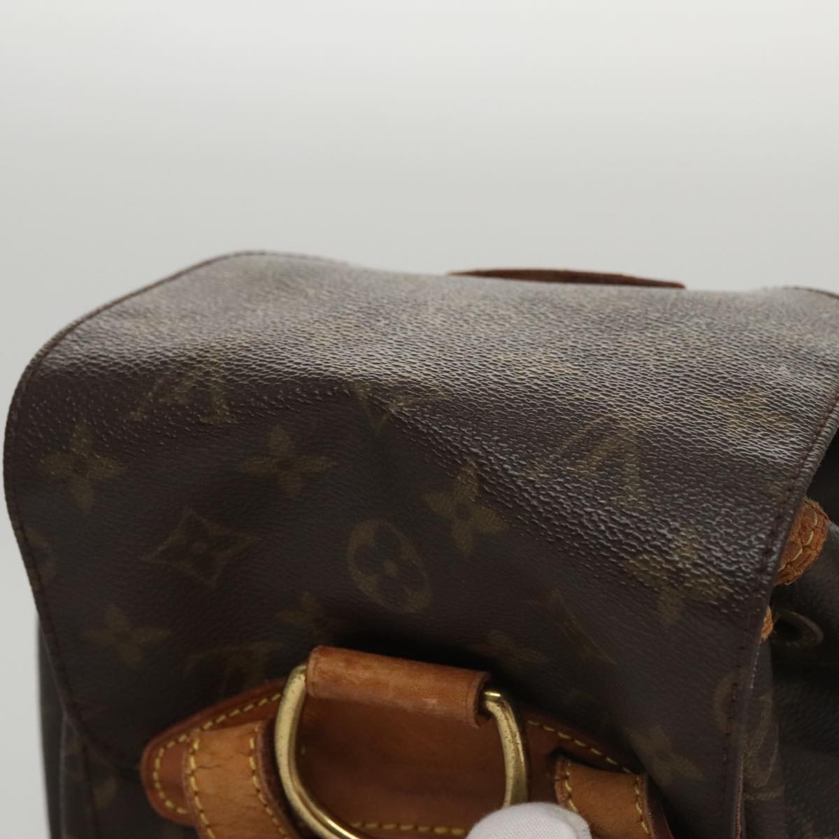 Louis Vuitton Montsouris Mm Brown Canvas Backpack Bag