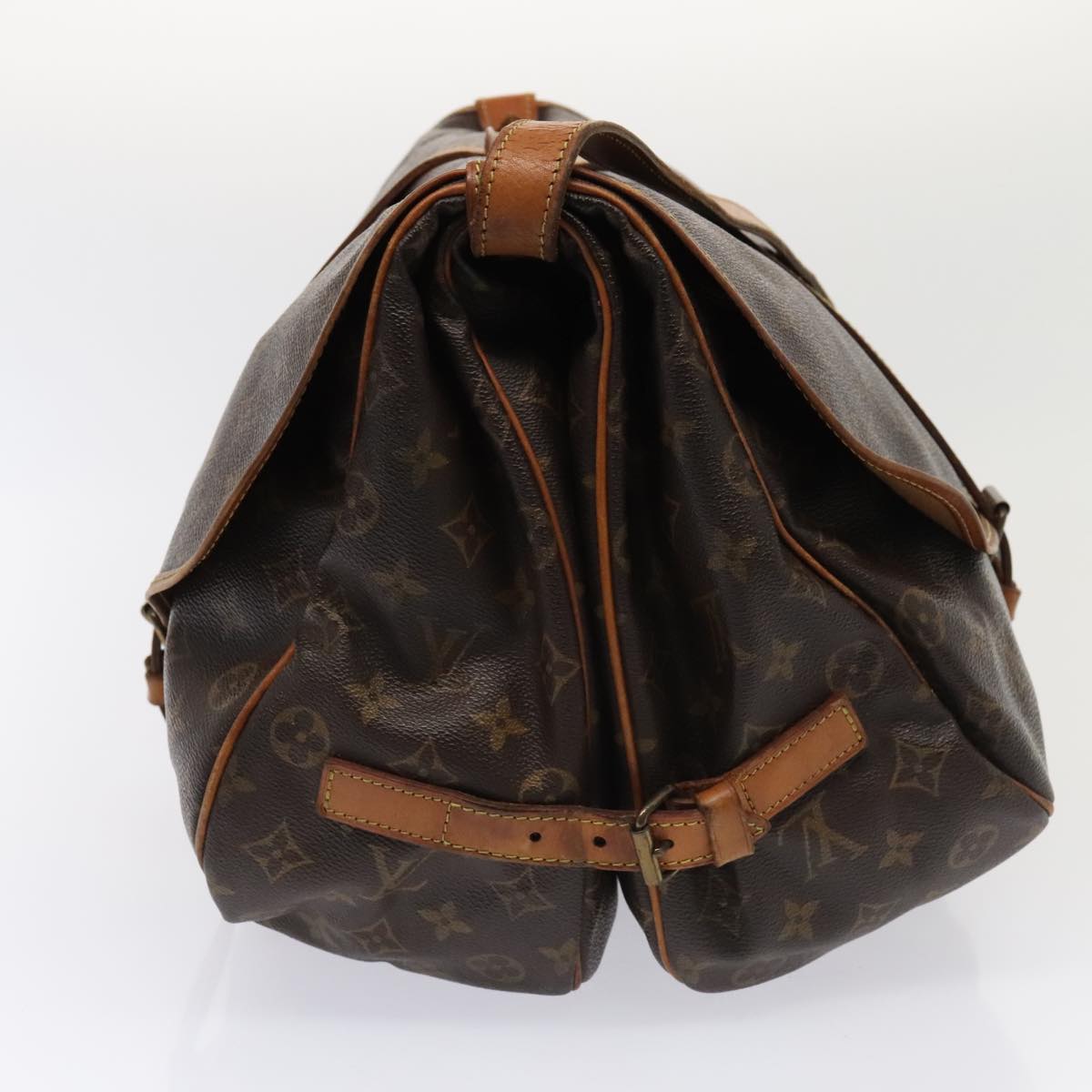 Louis Vuitton Saumur 35 Brown Canvas Shoulder Bag