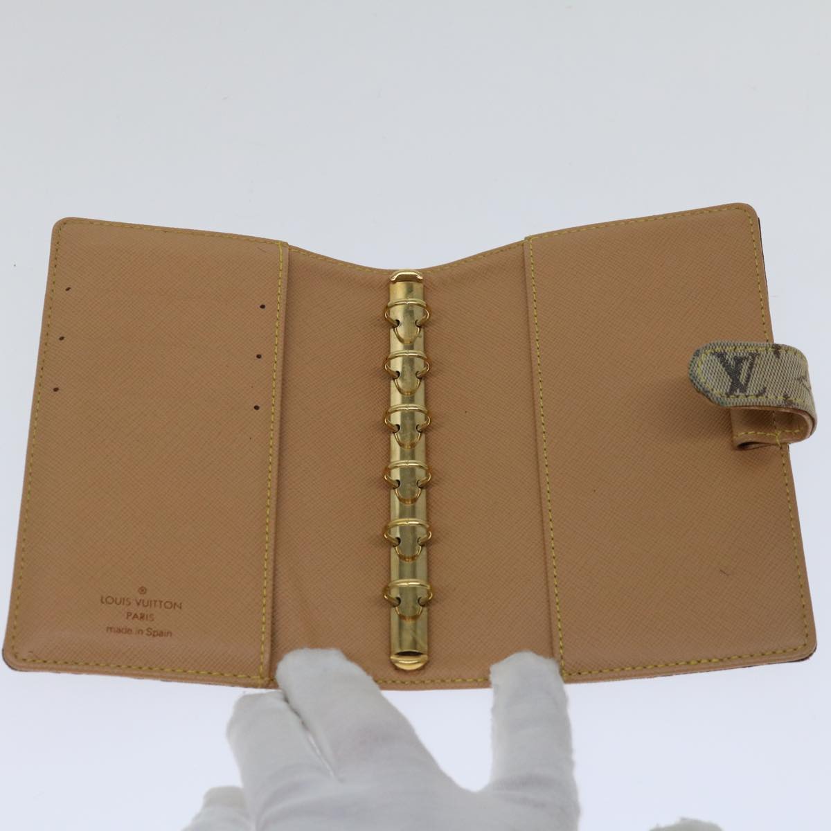 Louis Vuitton Agenda Pm Blue Canvas Wallet