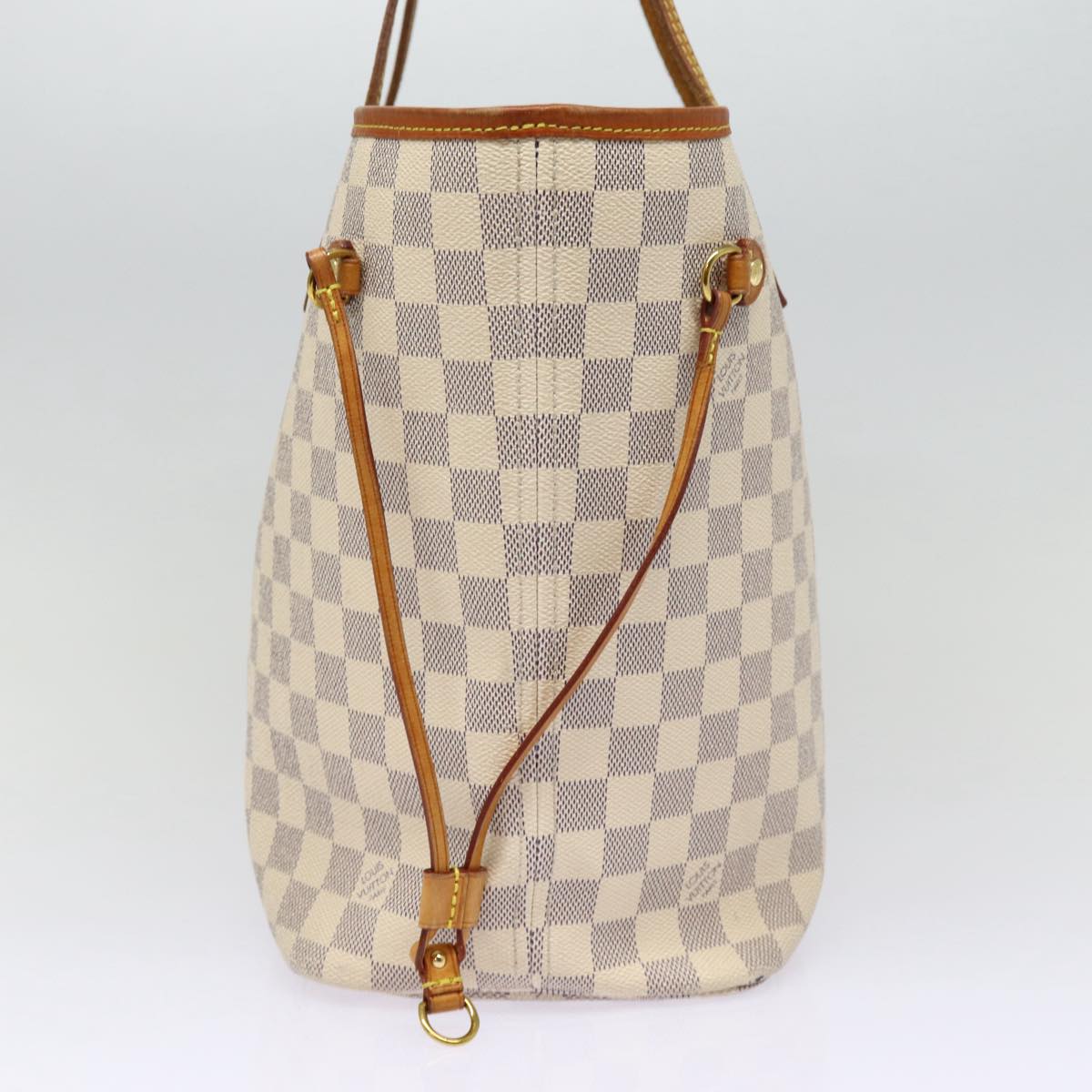 Louis Vuitton Neverfull Mm White Canvas Tote Bag