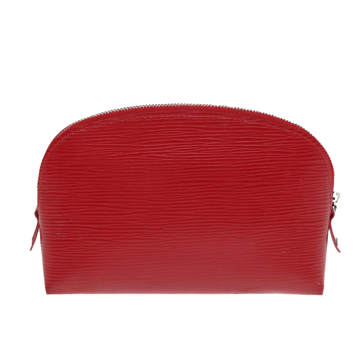 Louis Vuitton Cosmetic Pouch Red Leather Clutch Bag