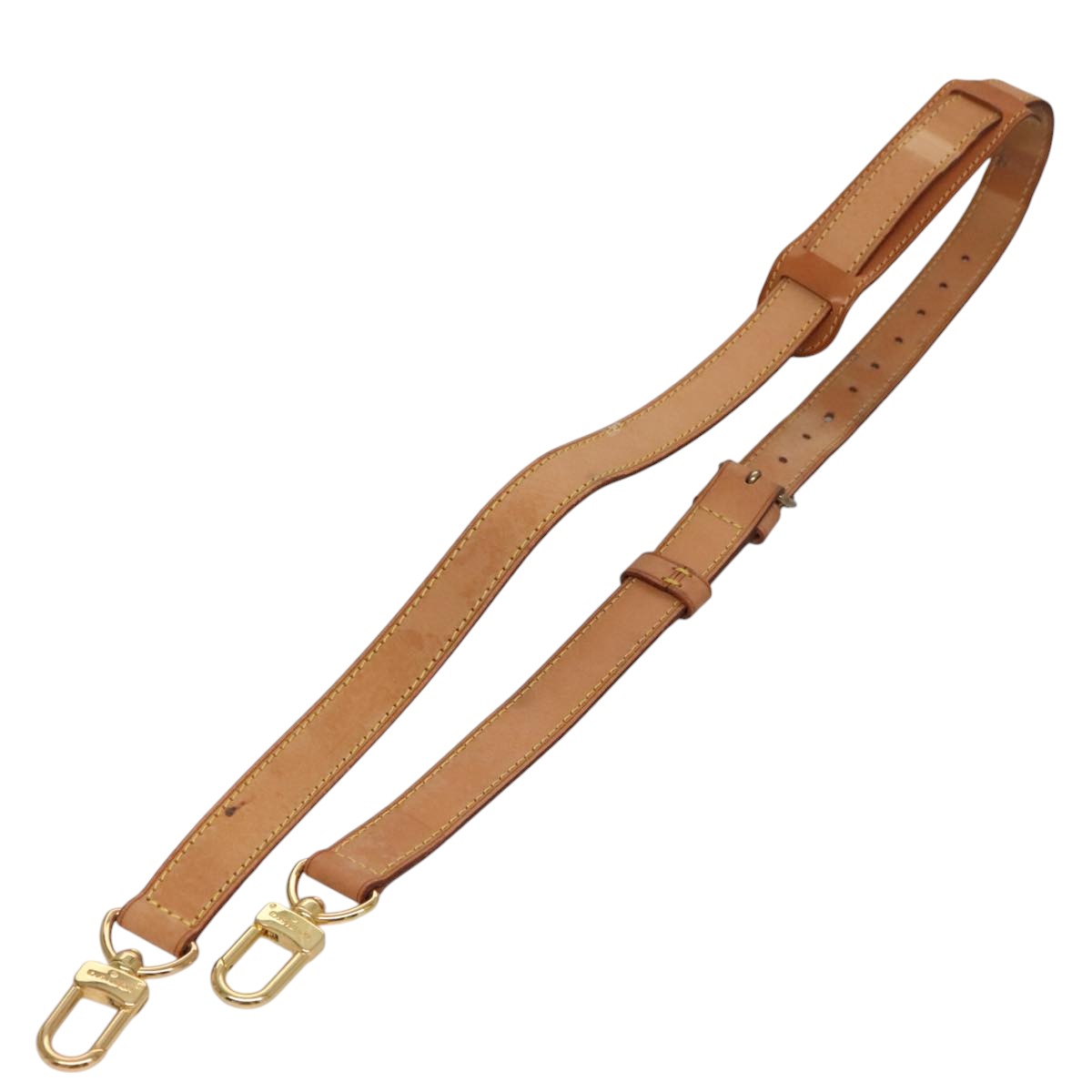 Louis Vuitton Shoulder Strap Beige Leather Bag Jewelry