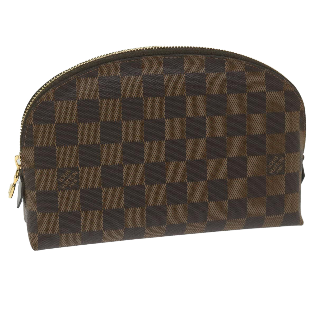 Louis Vuitton Cosmetic Pouch Brown Canvas Clutch Bag