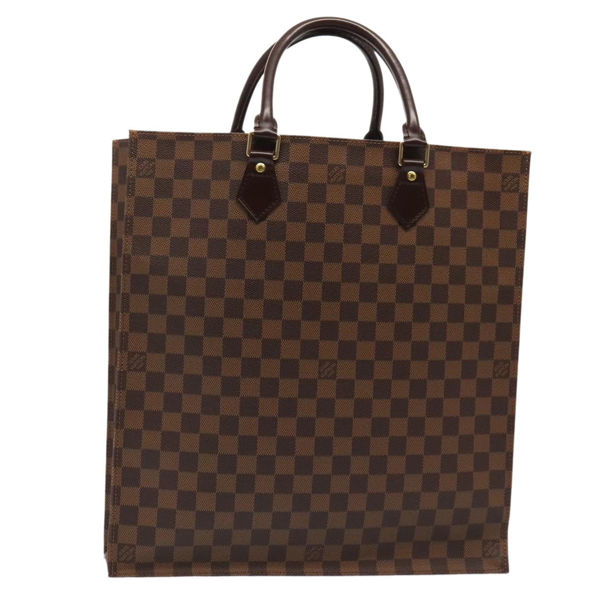 Louis Vuitton Sac Plat Brown Canvas Handbag