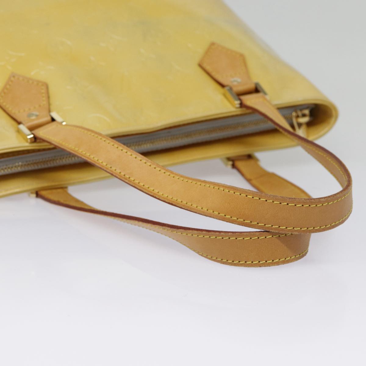 Louis Vuitton Houston Yellow Patent Leather Handbag
