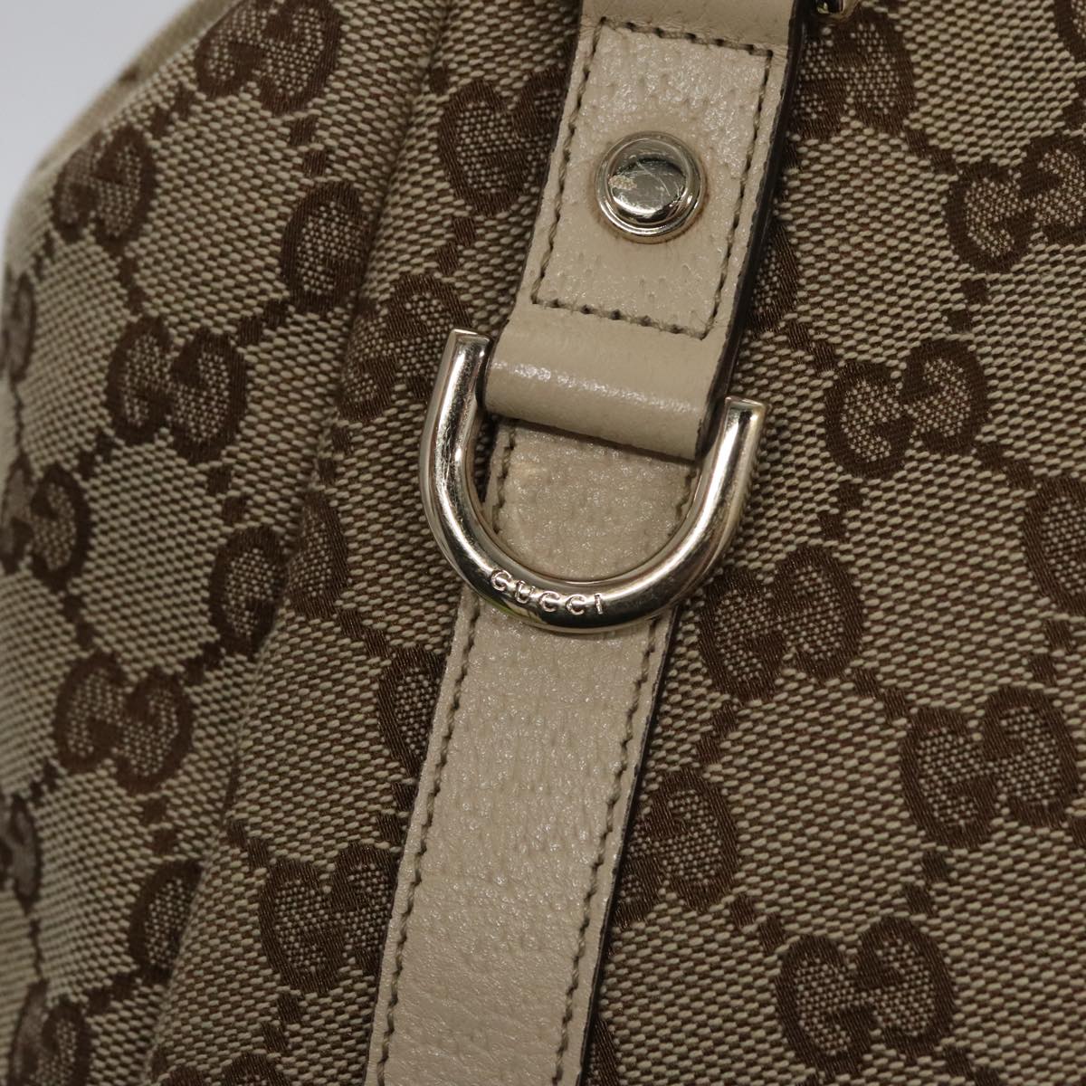Gucci Abbey Beige Canvas Tote Bag