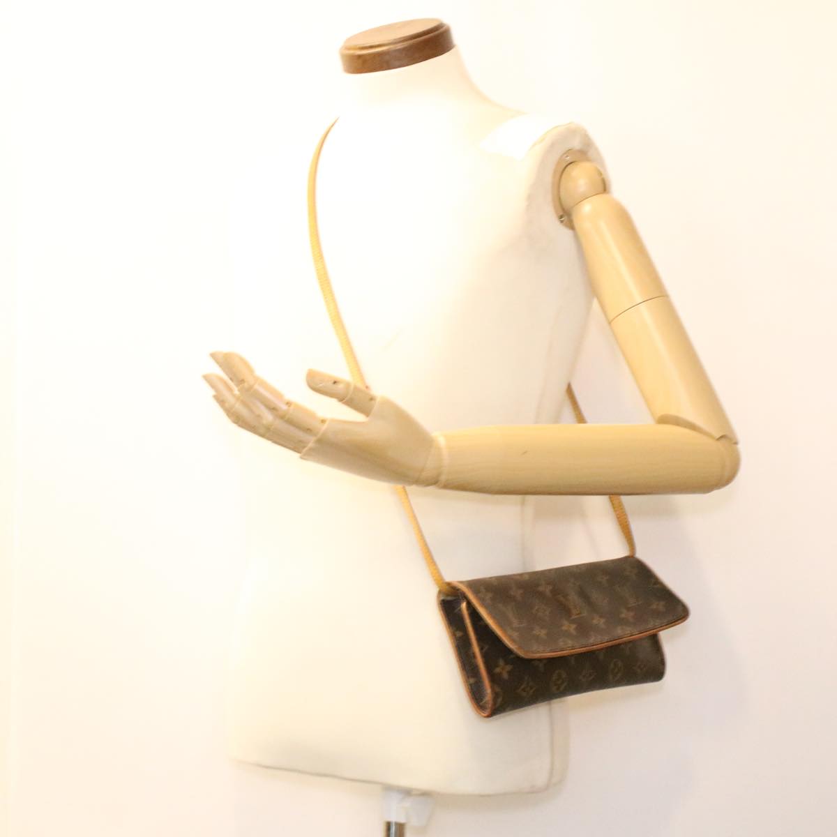 Louis Vuitton Twin Brown Canvas Clutch Bag