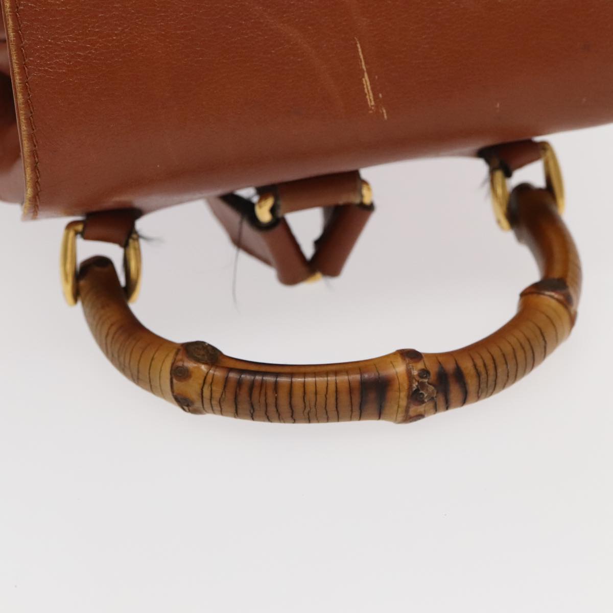 Gucci Bamboo Brown Leather Backpack Bag