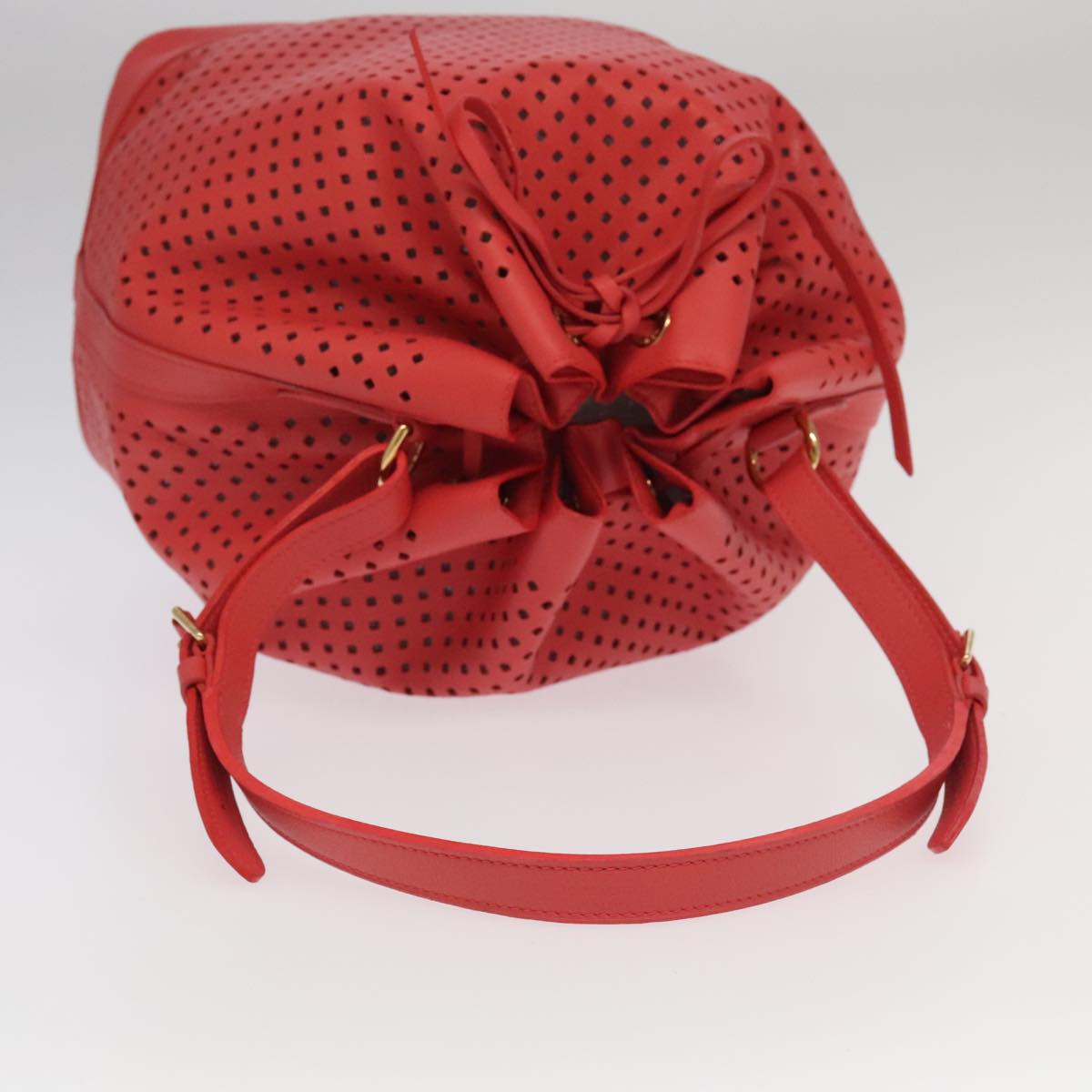 Louis Vuitton Noe Red Leather Shoulder Bag