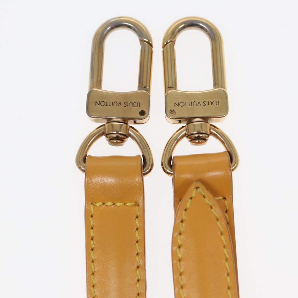 Louis Vuitton Shoulder Strap Beige Leather Bag Jewelry