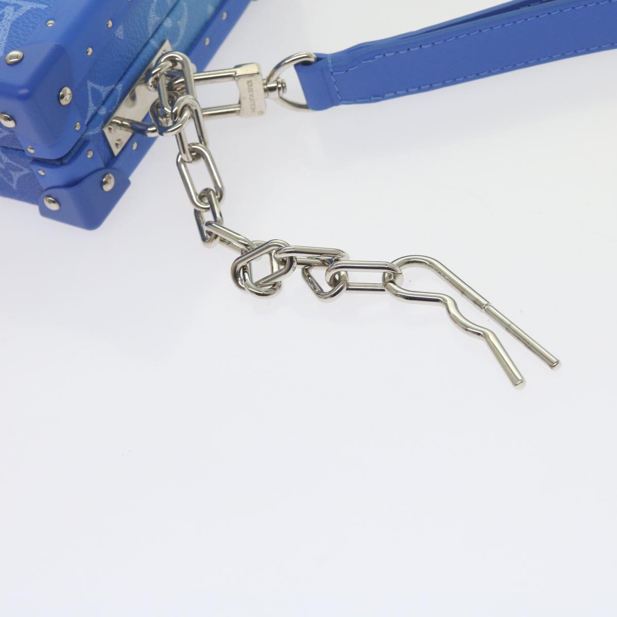 Louis Vuitton Blue Leather Clutch Bag