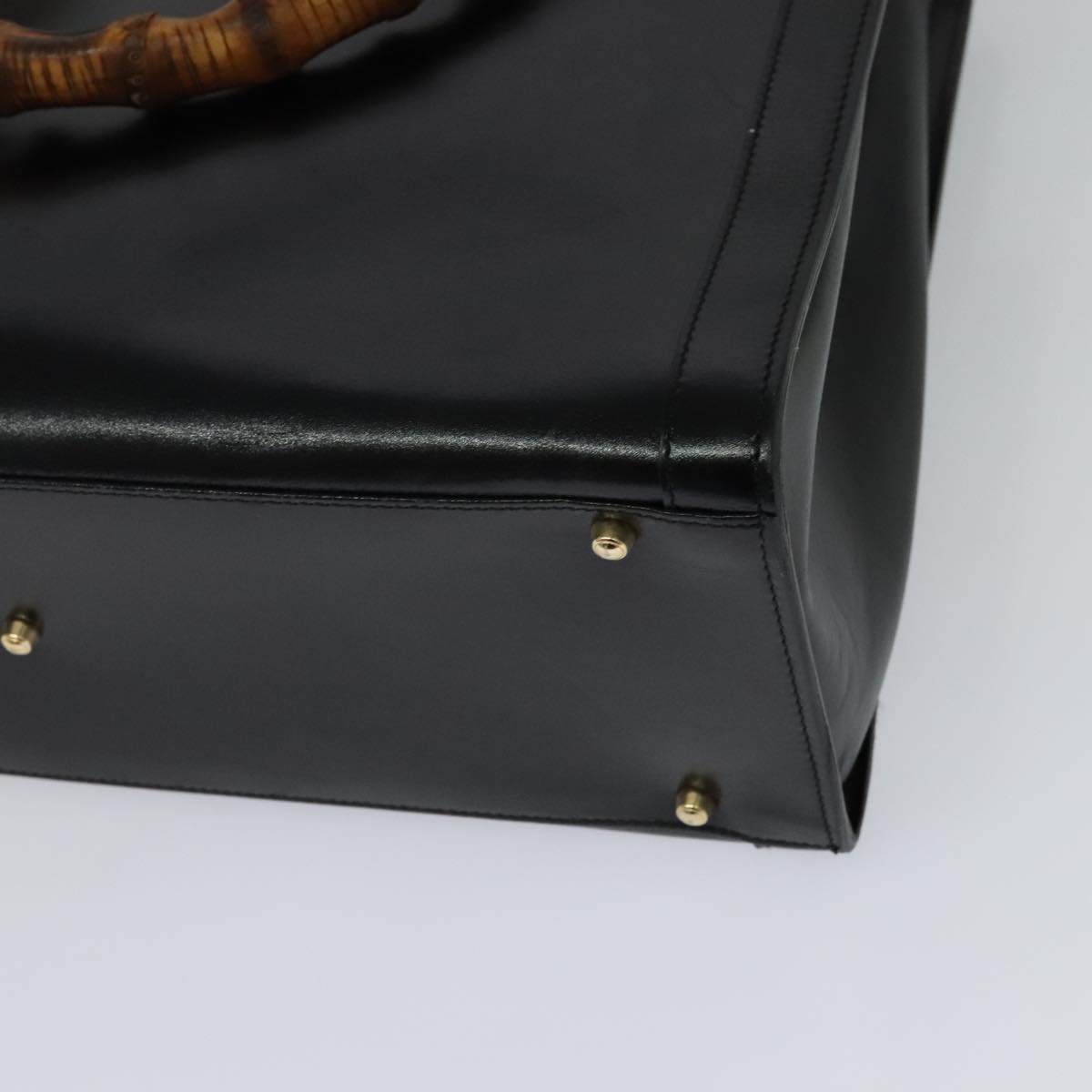 Gucci Bamboo Black Leather Handbag
