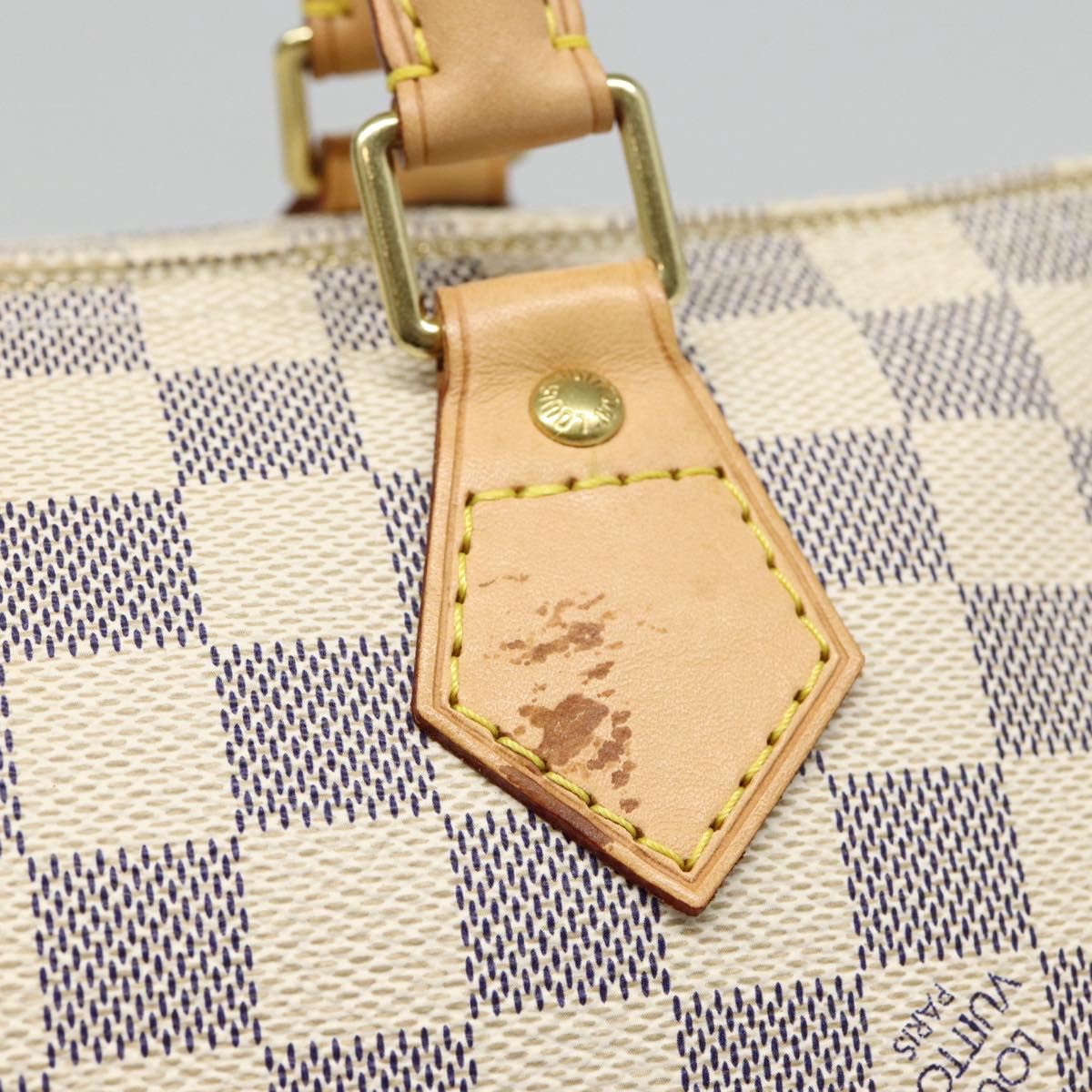 Louis Vuitton Speedy 30 White Canvas Handbag