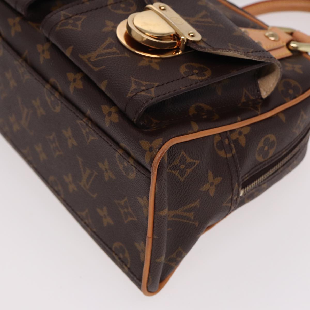 Louis Vuitton Manhattan Brown Canvas Handbag