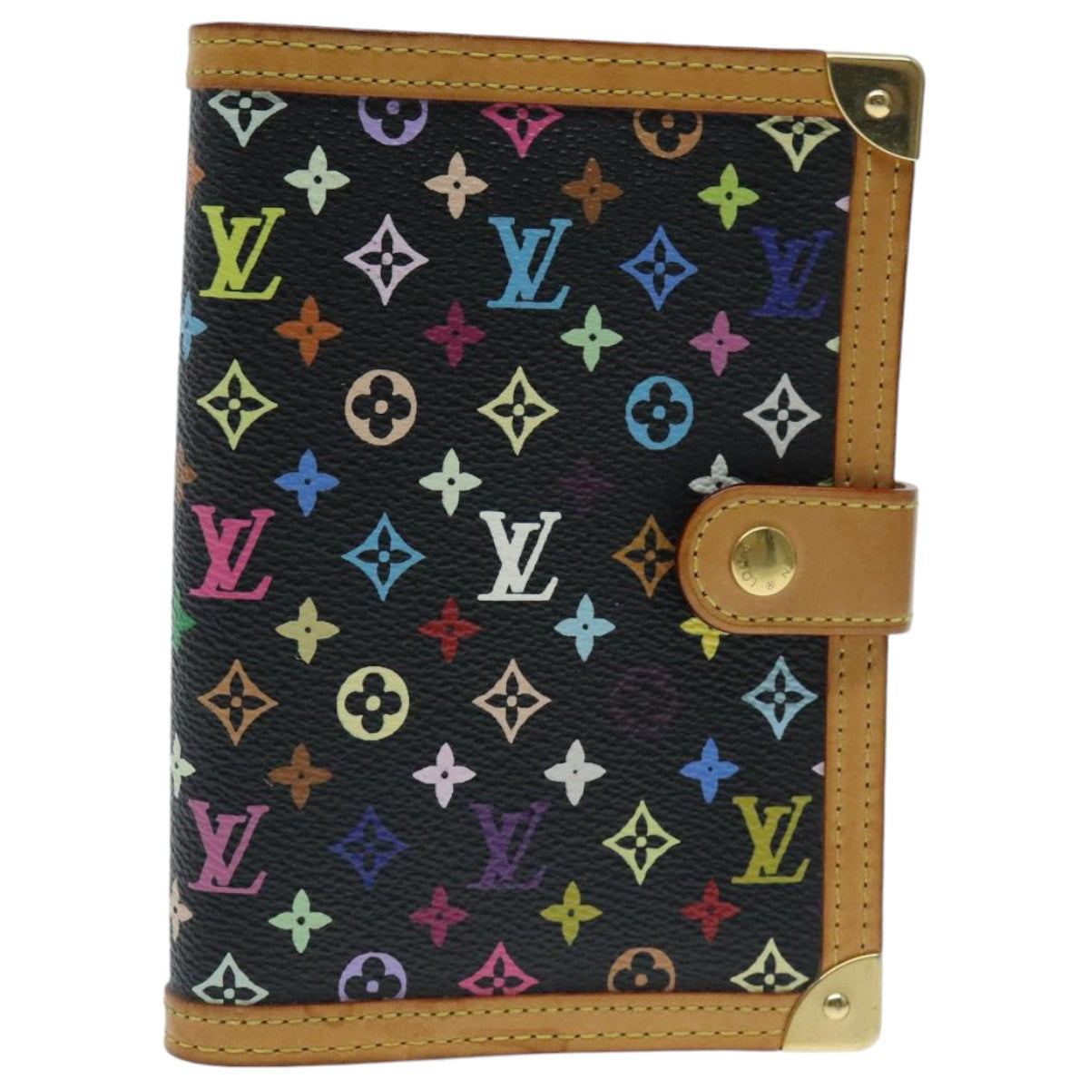 Louis Vuitton Agenda Pm Black Canvas Wallet