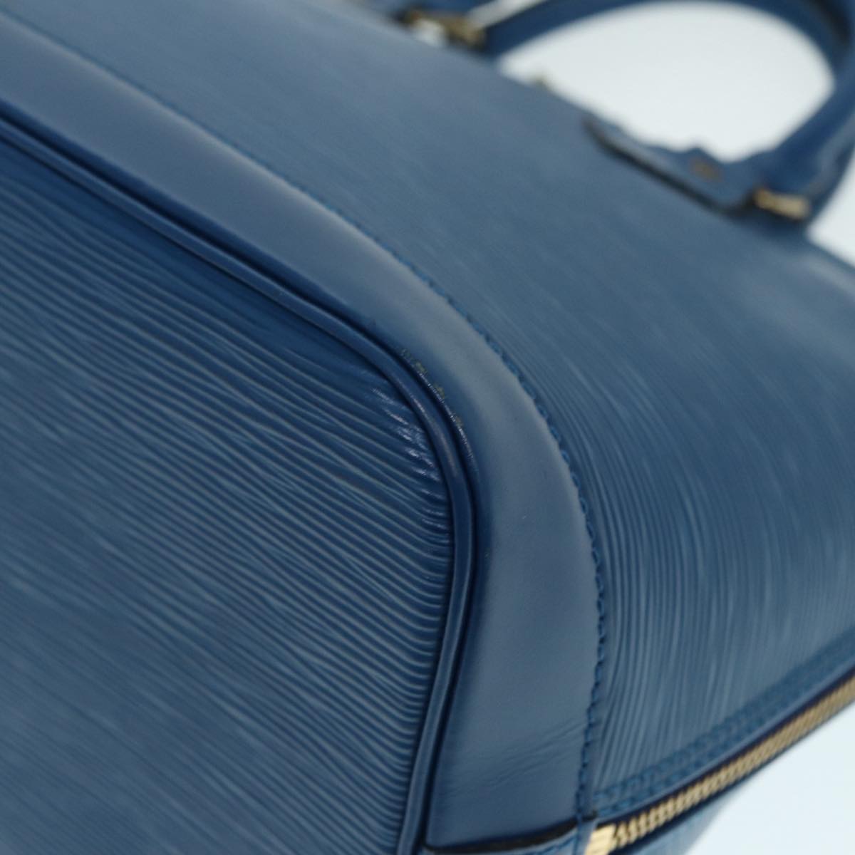 Louis Vuitton Alma Blue Leather Handbag