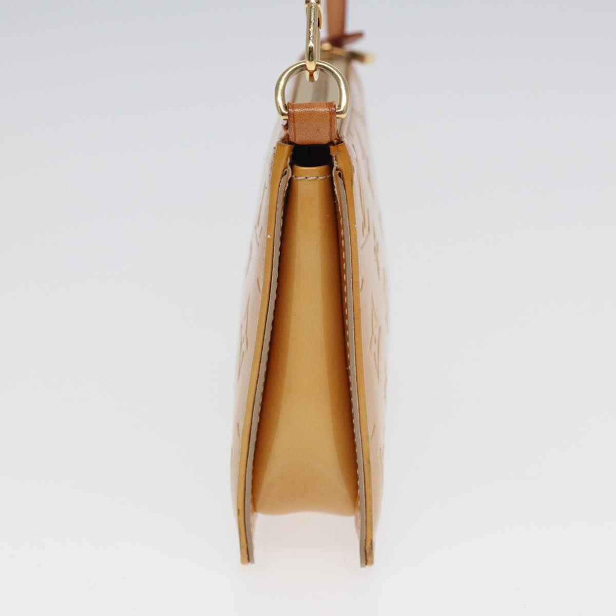 Louis Vuitton Lexington Beige Patent Leather Clutch Bag