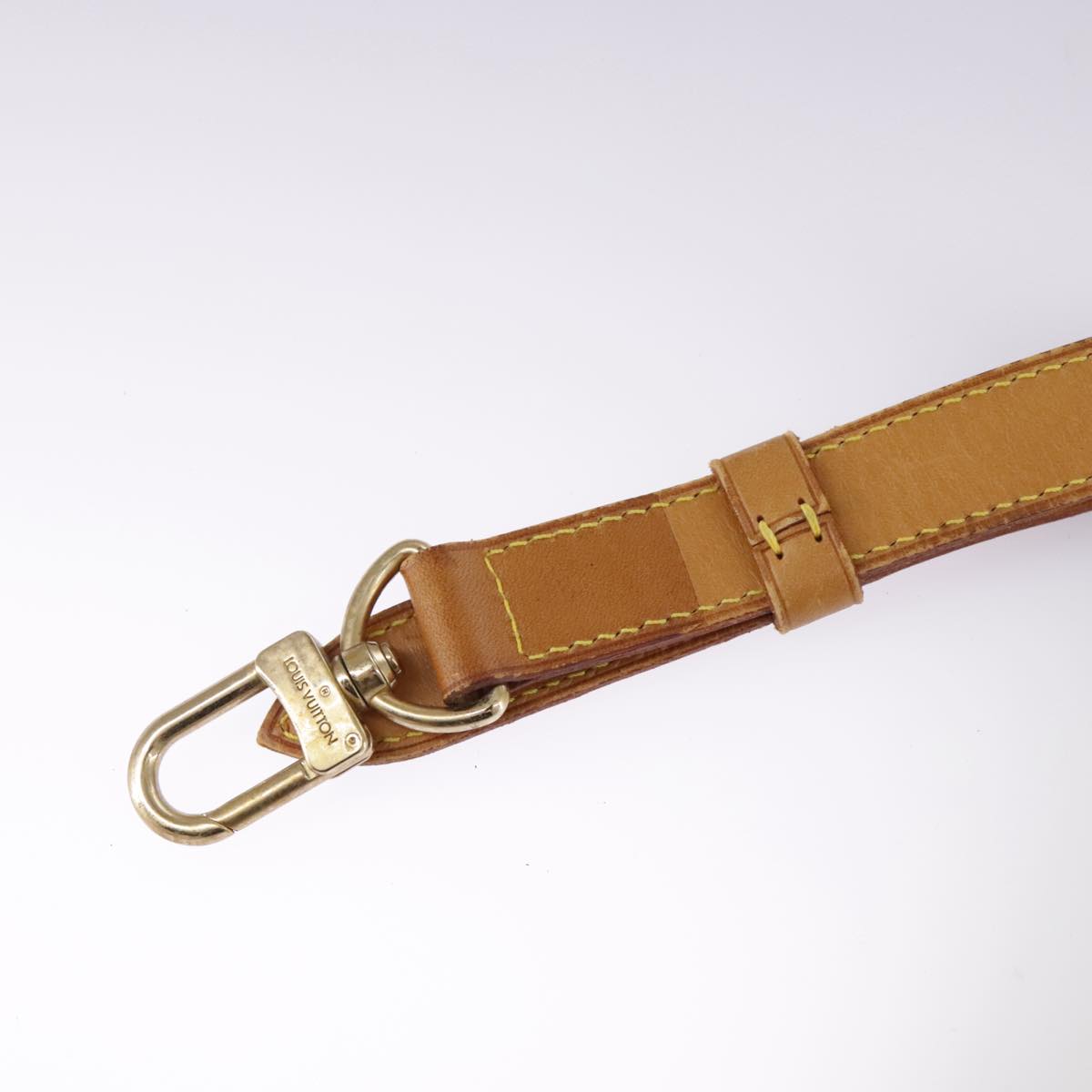 Louis Vuitton Shoulder Strap Beige Leather Bag Jewelry