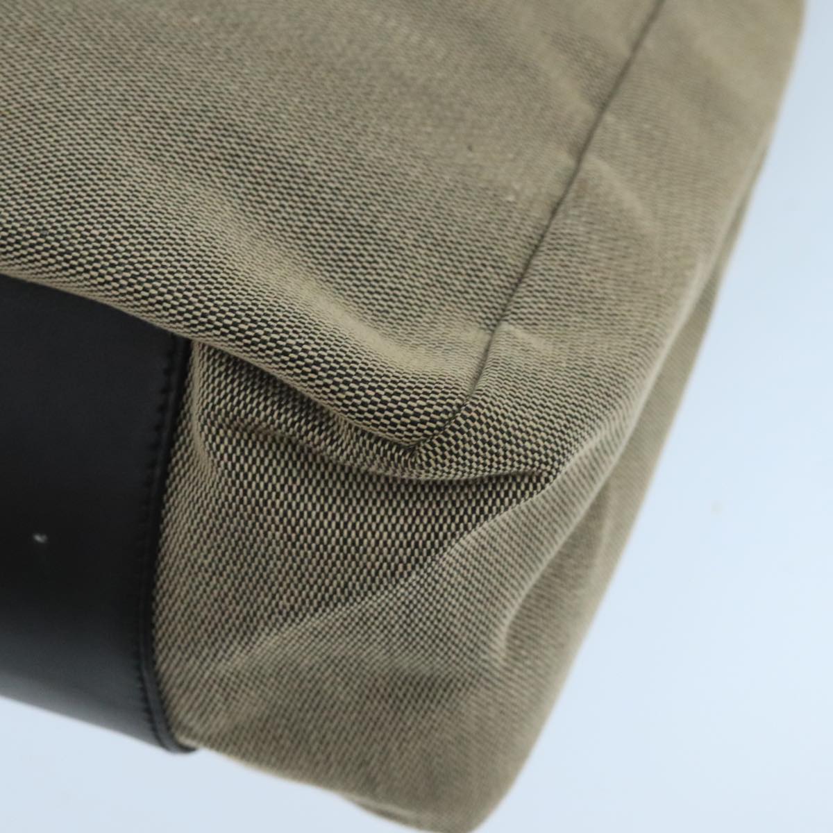 Gucci Bamboo Beige Canvas Shoulder Bag