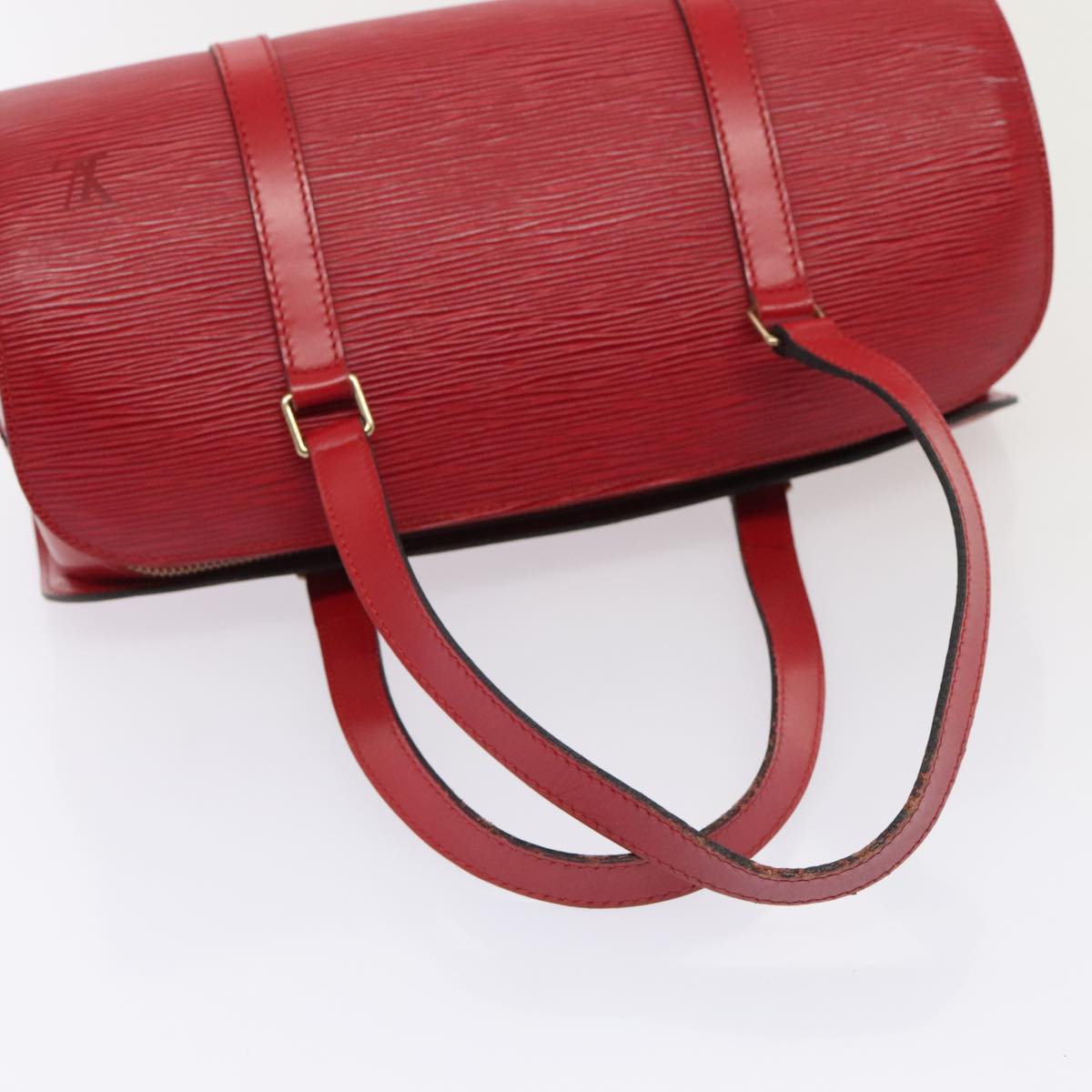 Louis Vuitton Soufflot Red Leather Handbag