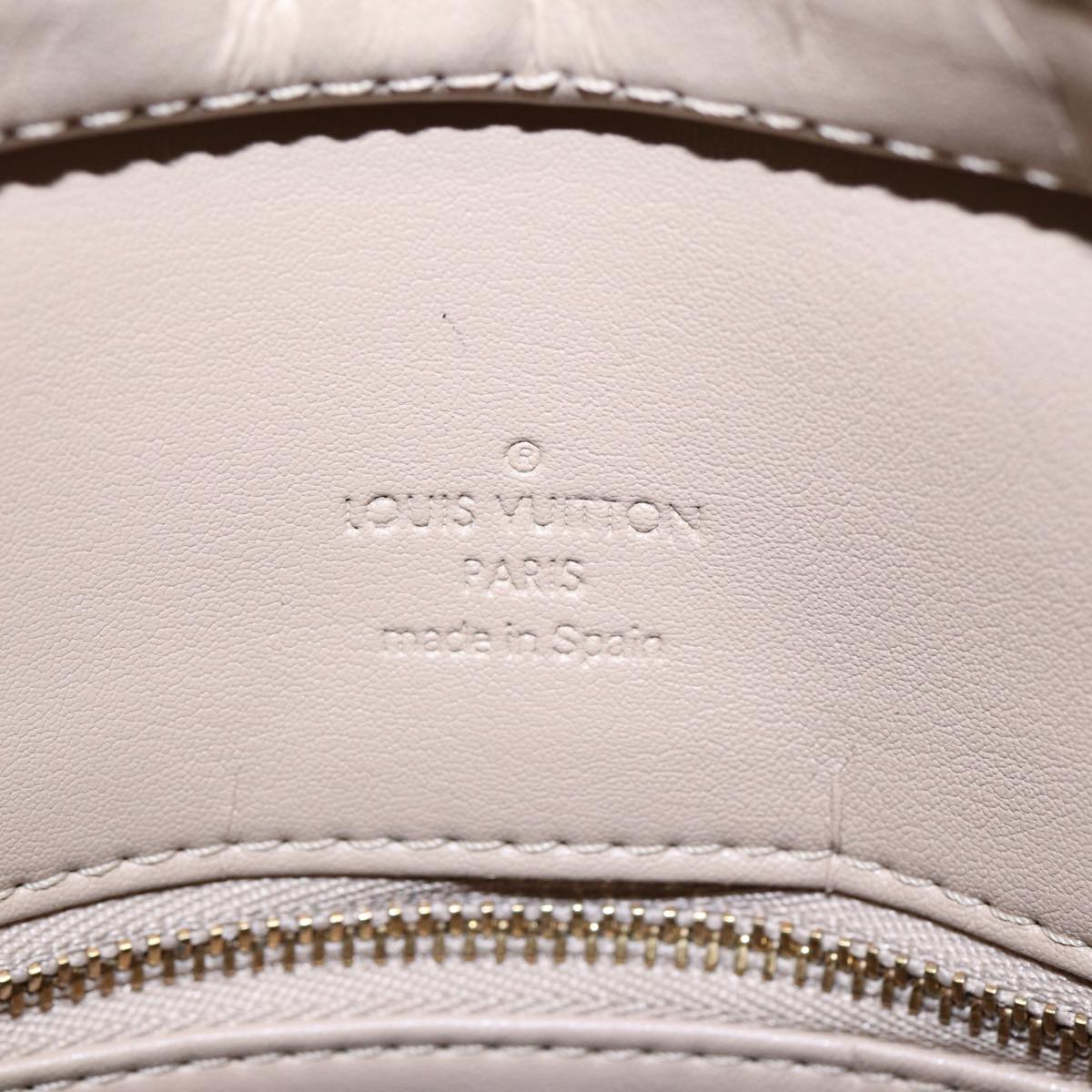 Louis Vuitton Houston Beige Patent Leather Handbag