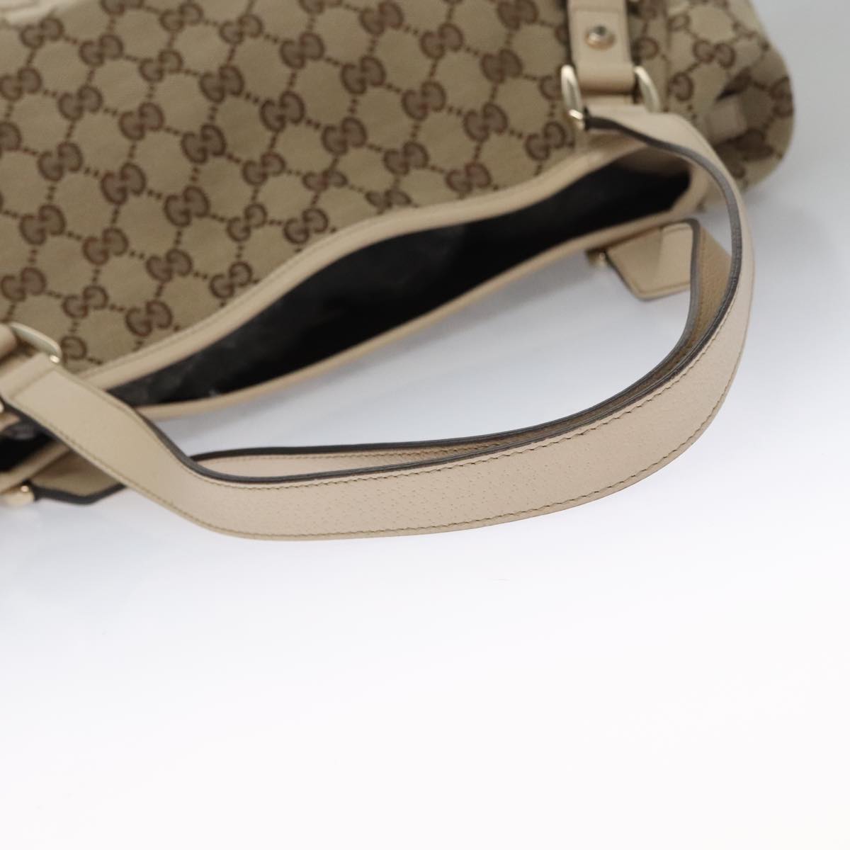 Gucci Abbey Beige Canvas Tote Bag