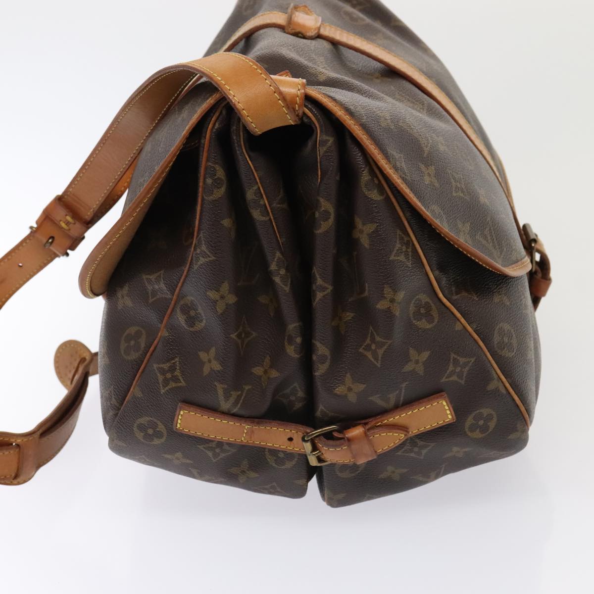 Louis Vuitton Saumur 35 Brown Canvas Shoulder Bag