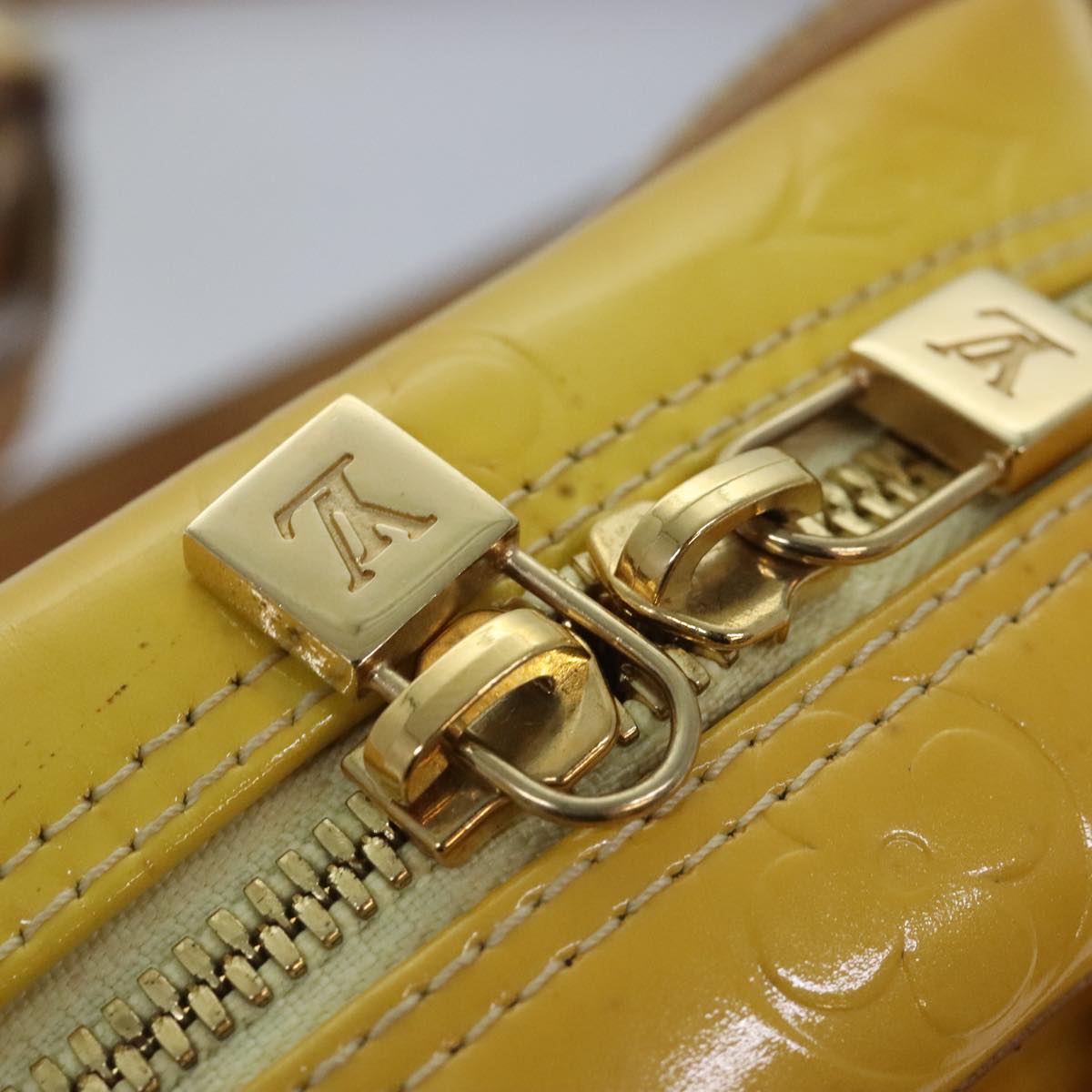 Louis Vuitton Wooster Yellow Patent Leather Shoulder Bag