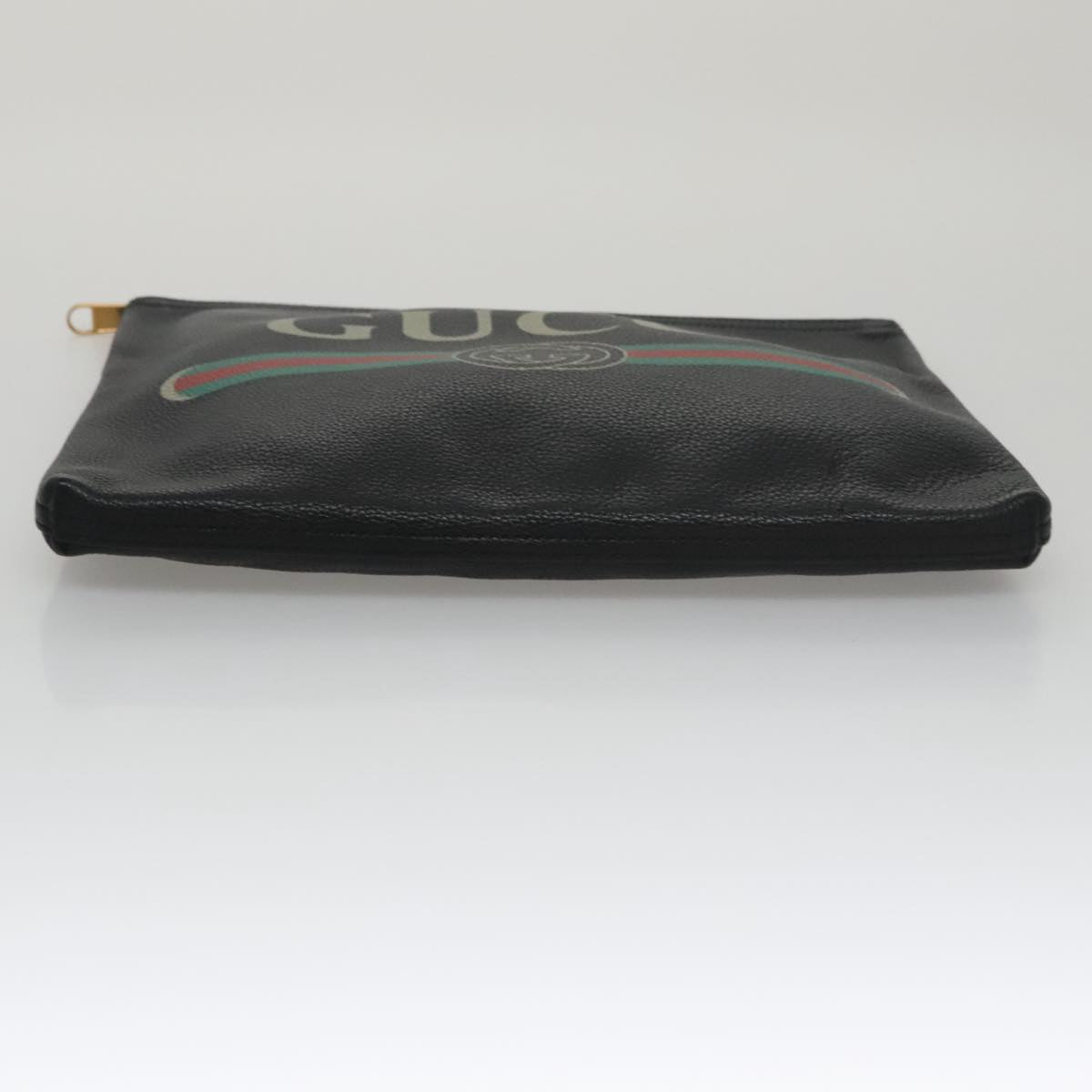 Gucci Imprime Black Leather Clutch Bag