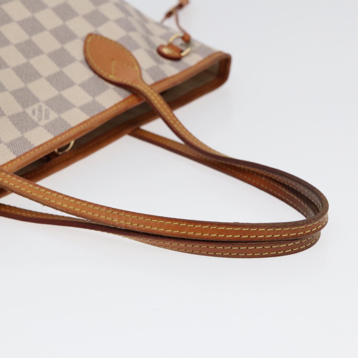 Louis Vuitton Neverfull Pm White Canvas Tote Bag