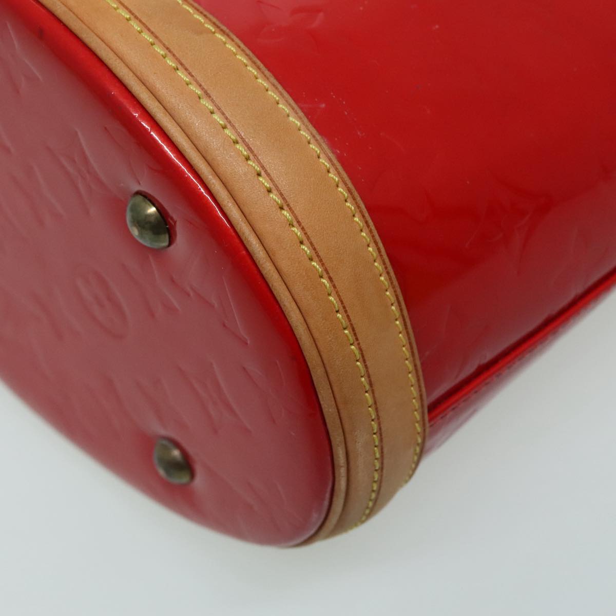 Louis Vuitton Bucket Red Patent Leather Tote Bag