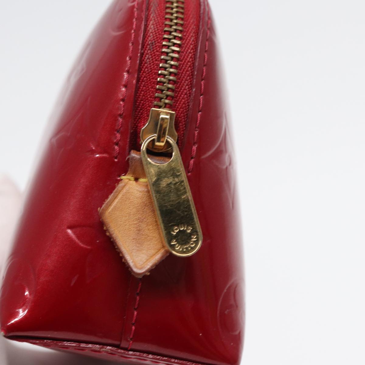 Louis Vuitton Cosmetic Pouch Red Patent Leather Clutch Bag