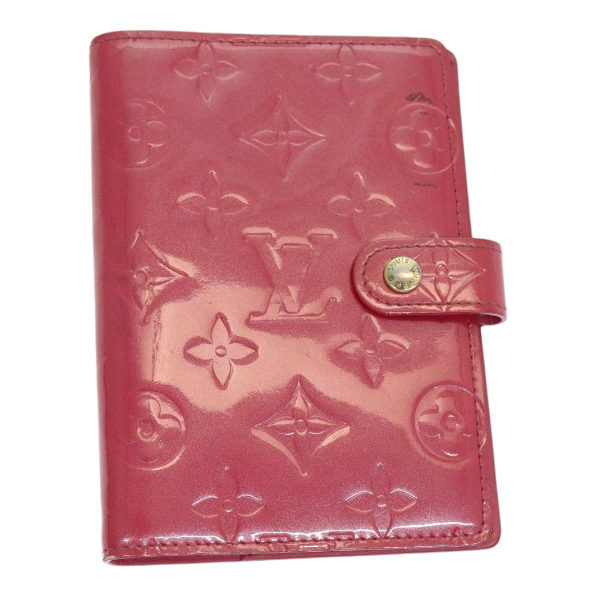 Louis Vuitton Agenda Pm Purple Patent Leather Wallet