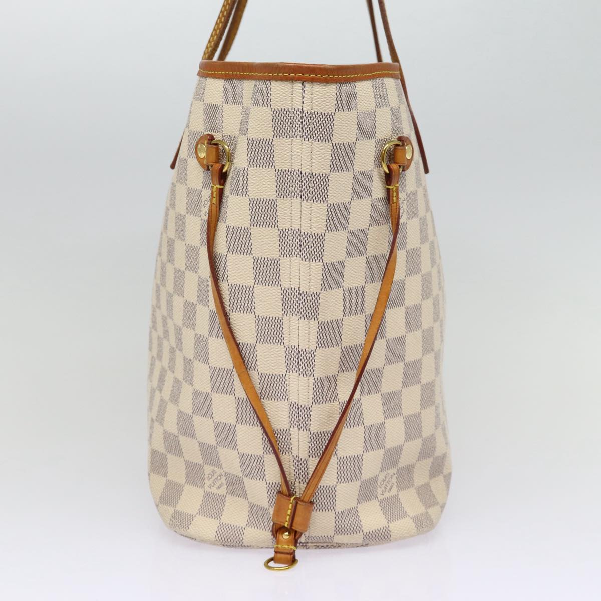 Louis Vuitton Neverfull Mm White Canvas Tote Bag