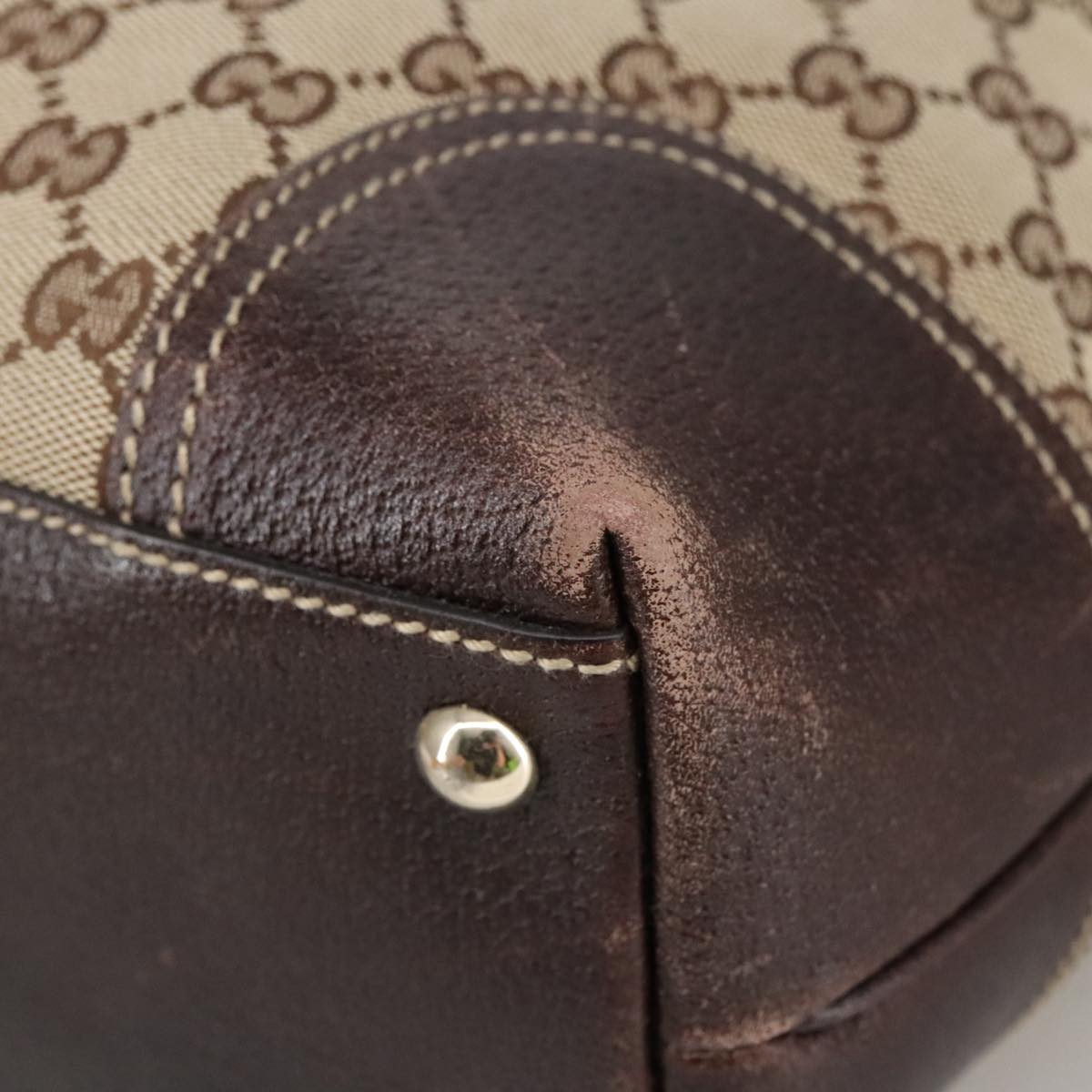 Gucci Sherry Beige Canvas Tote Bag