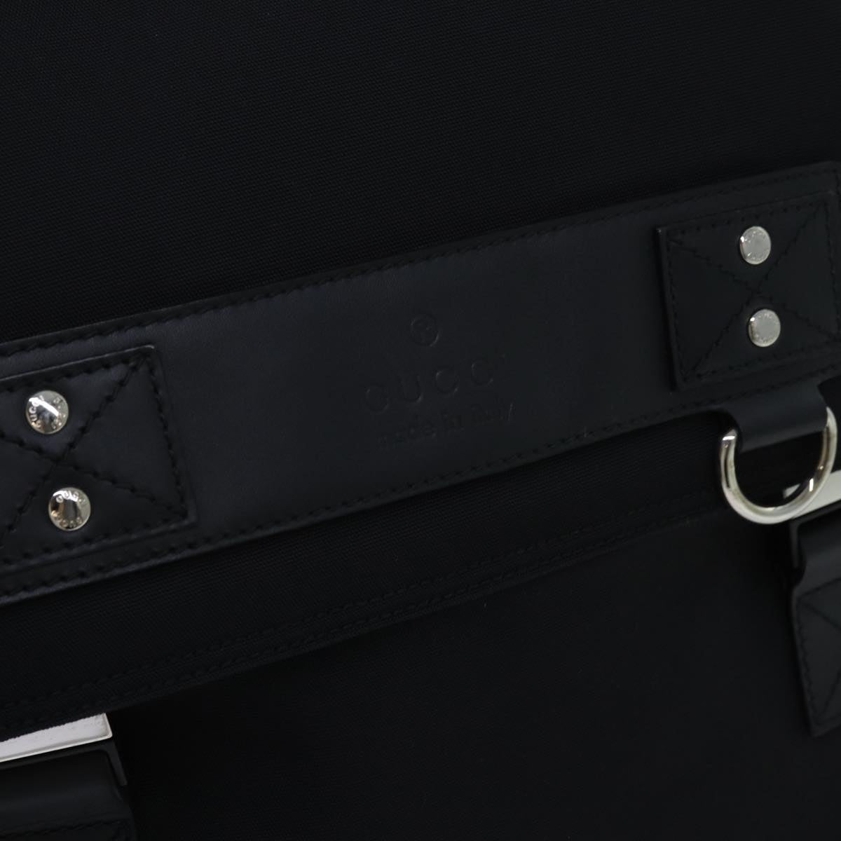 Gucci Sherry Black Synthetic Backpack Bag
