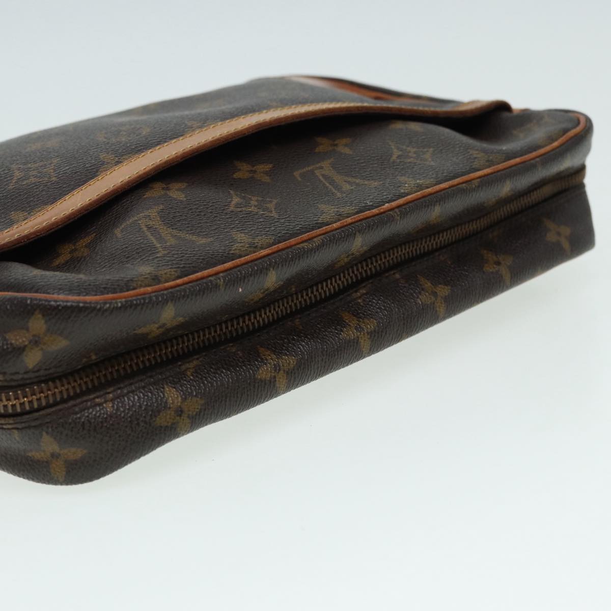 Louis Vuitton Compiegne 28 Brown Canvas Clutch Bag