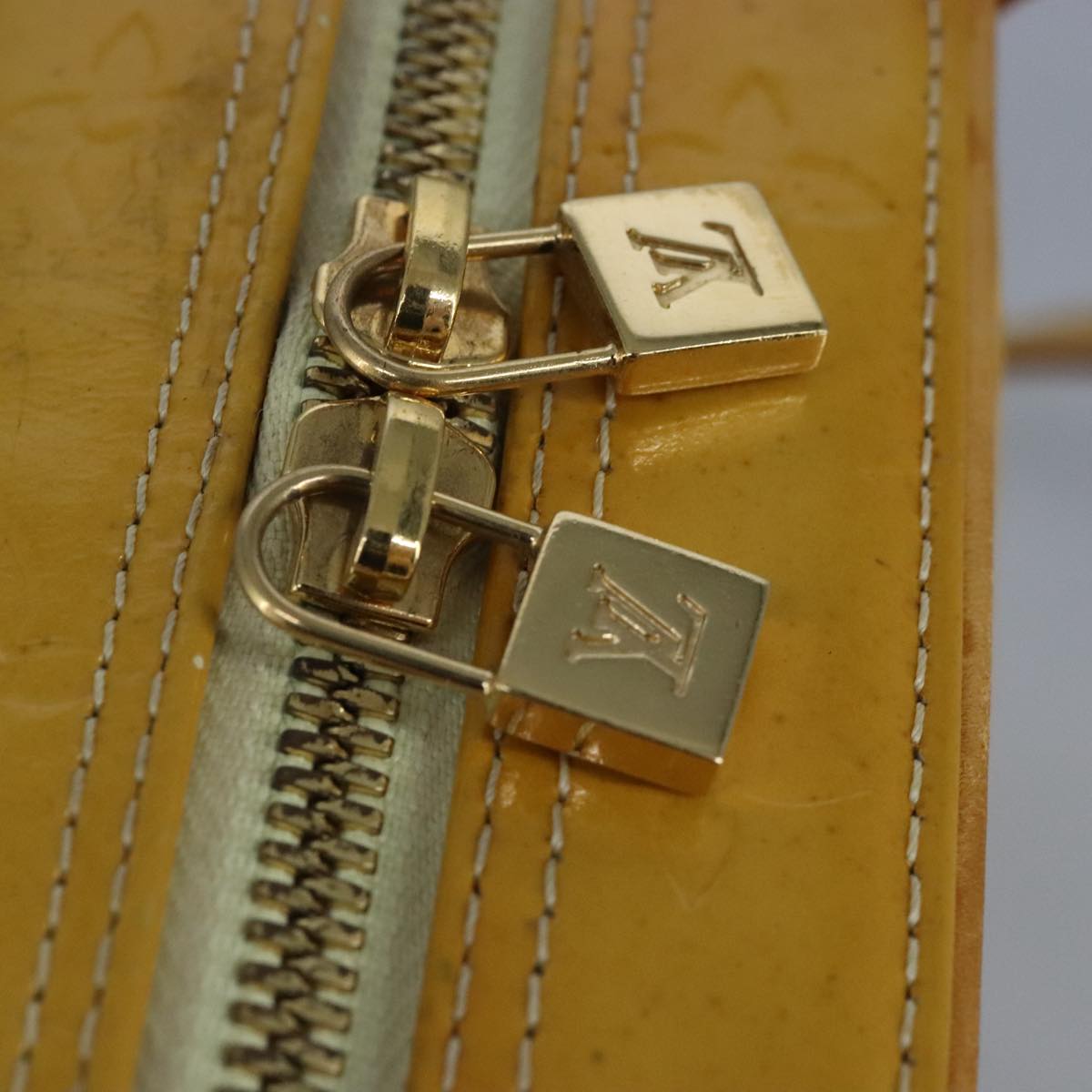 Louis Vuitton Murray Yellow Patent Leather Backpack Bag