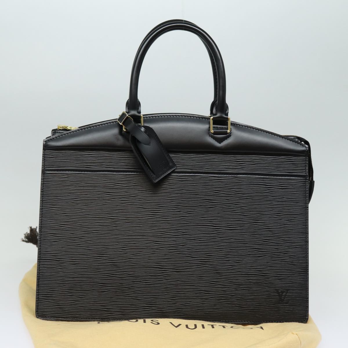 Louis Vuitton Riviera Black Leather Handbag