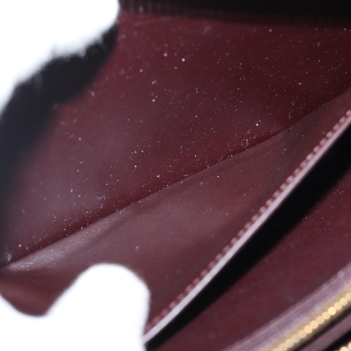 Louis Vuitton Zippy Wallet Brown Patent Leather Wallet
