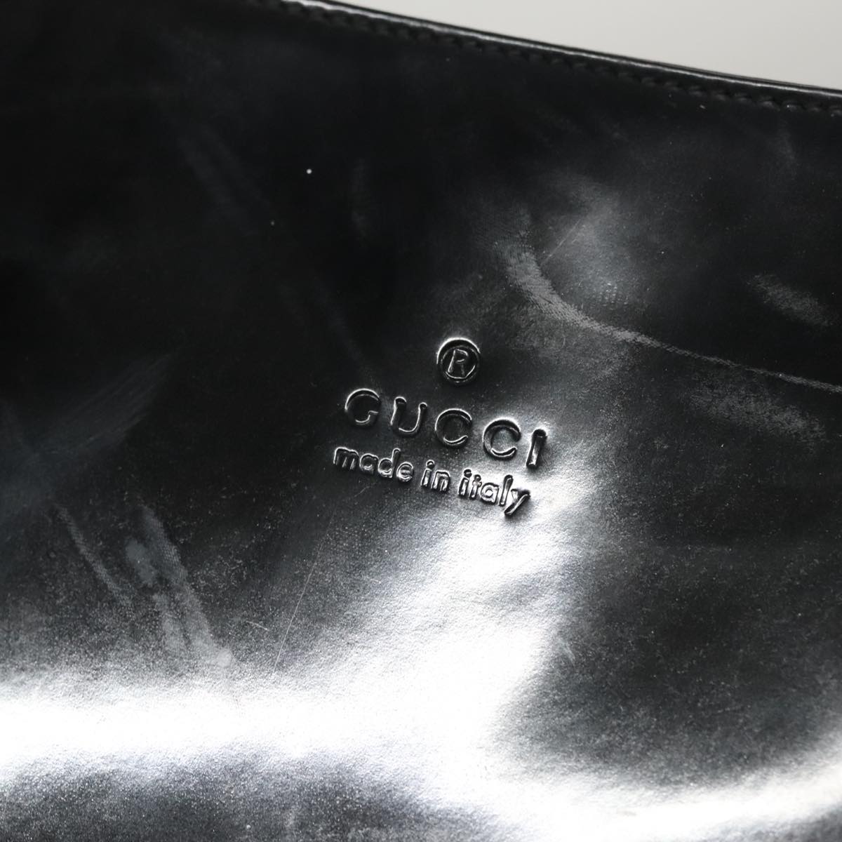 Gucci Black Patent Leather Shoulder Bag