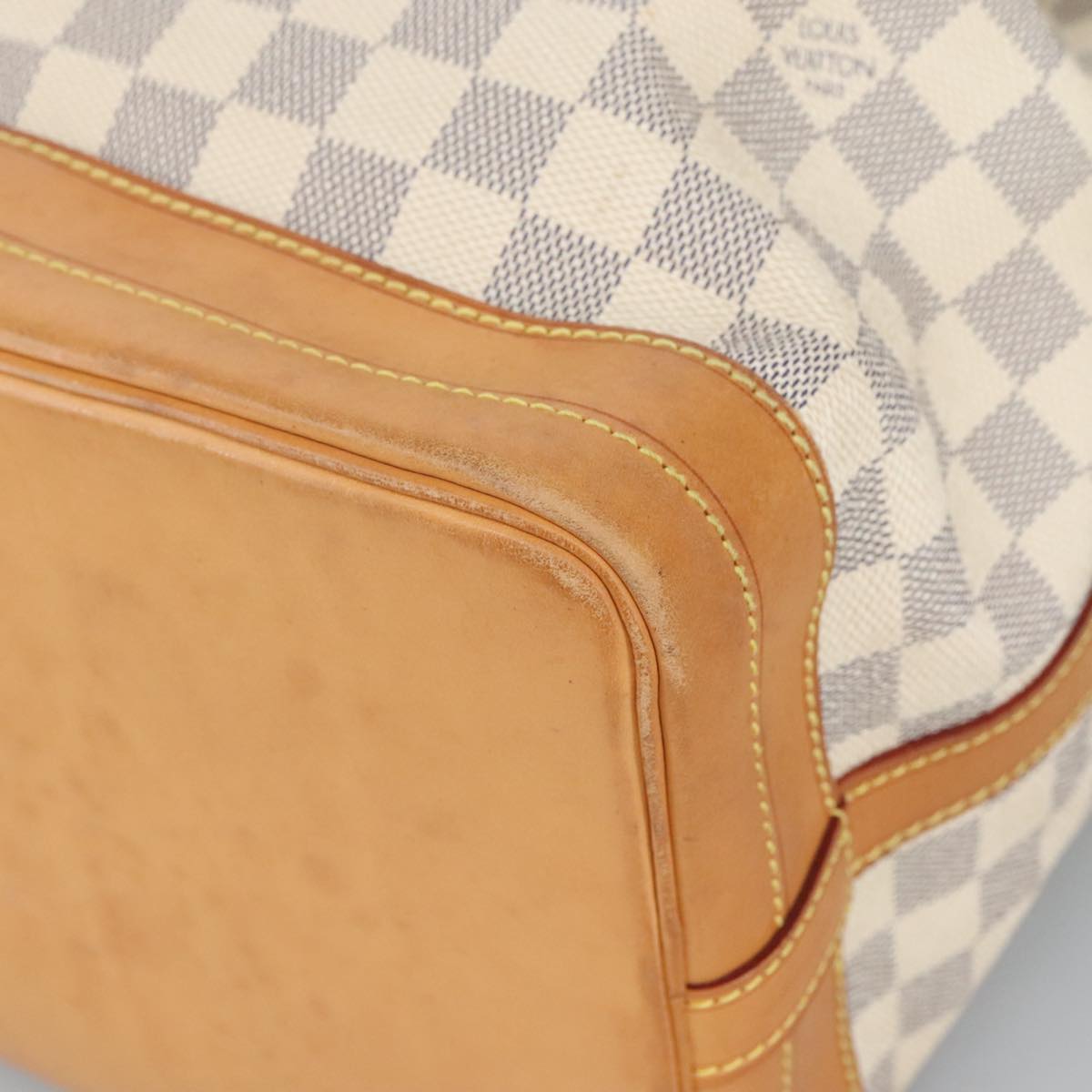 Louis Vuitton Noe White Canvas Shoulder Bag