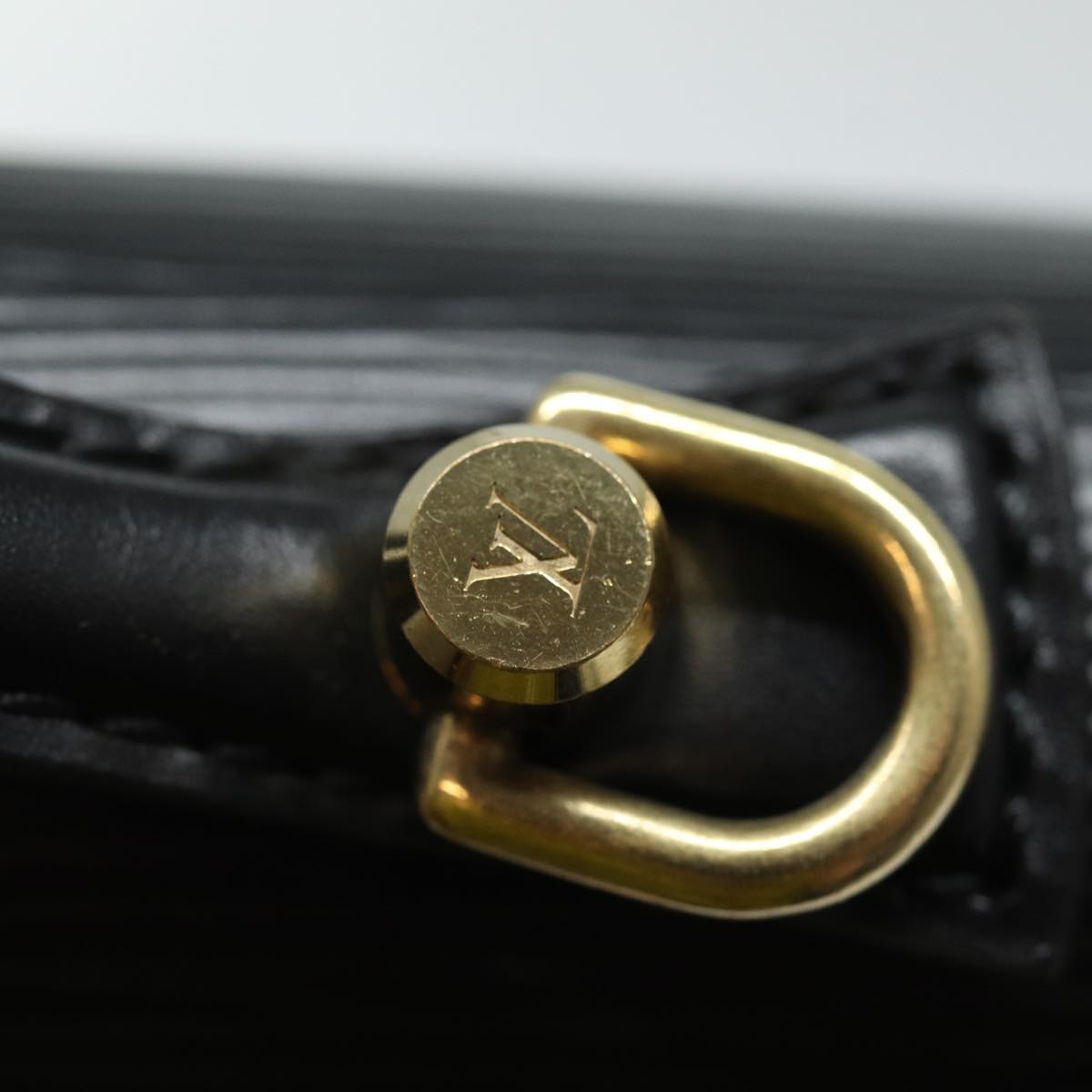 Louis Vuitton Porte Documents Black Leather Briefcase Bag