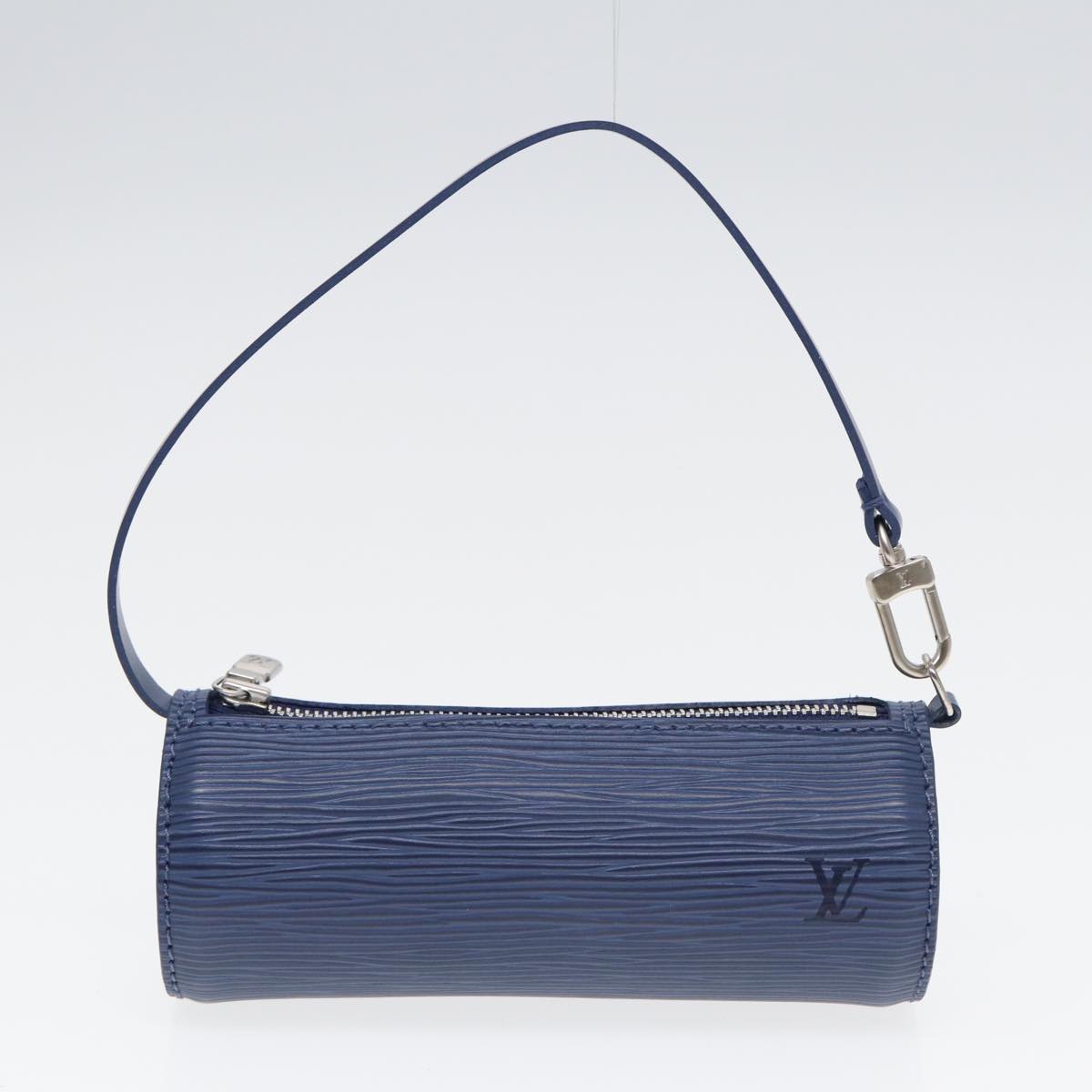 Louis Vuitton Papillon 30 Blue Leather Handbag