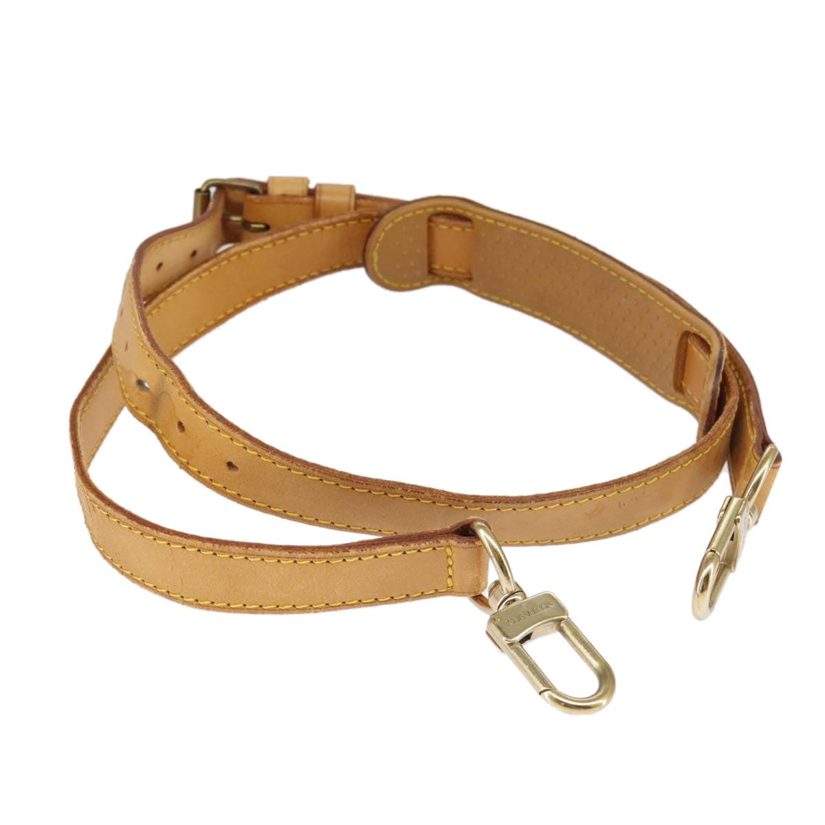 Louis Vuitton Shoulder Strap Beige Leather Bag Jewelry