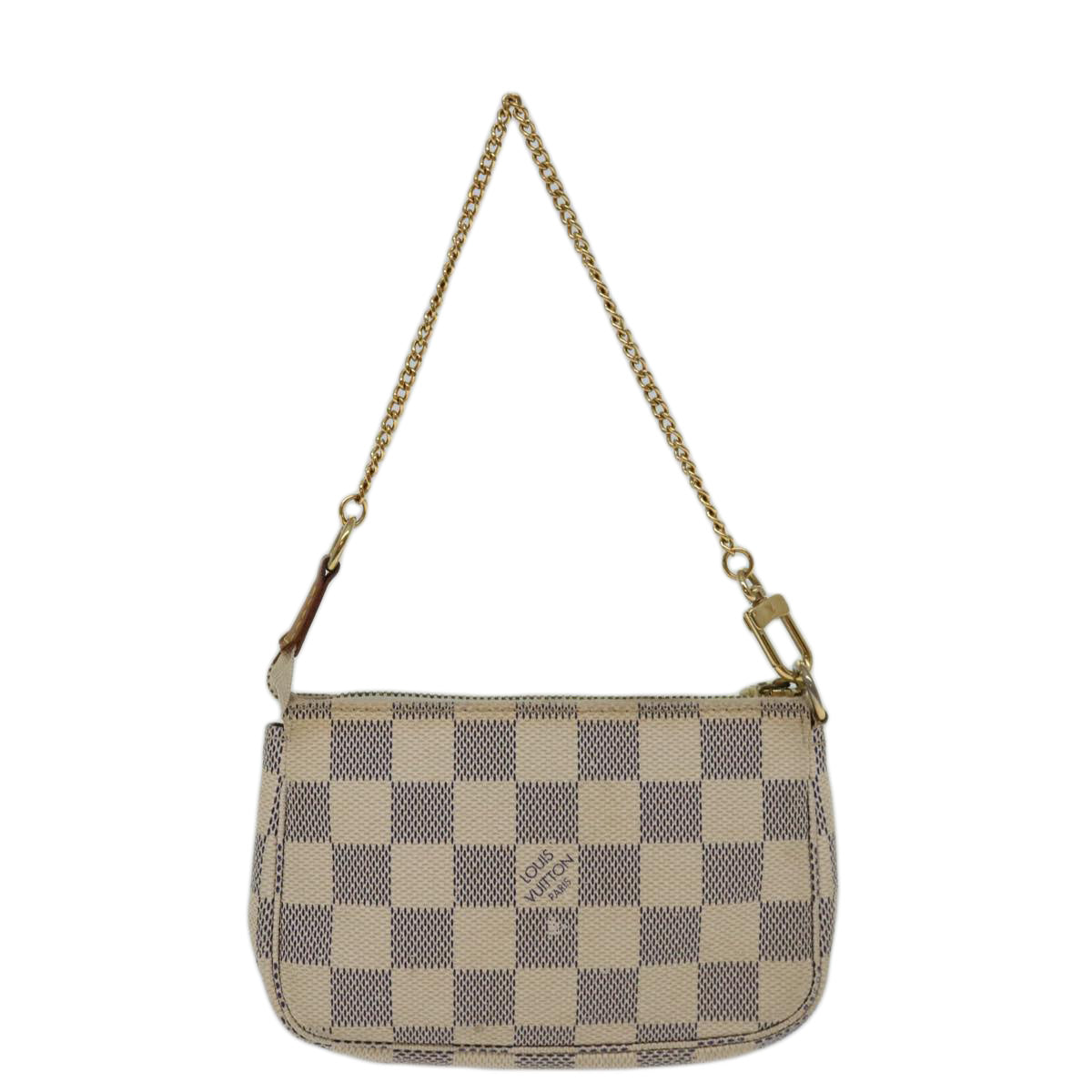 Louis Vuitton Pochette Accessoire White Canvas Clutch Bag